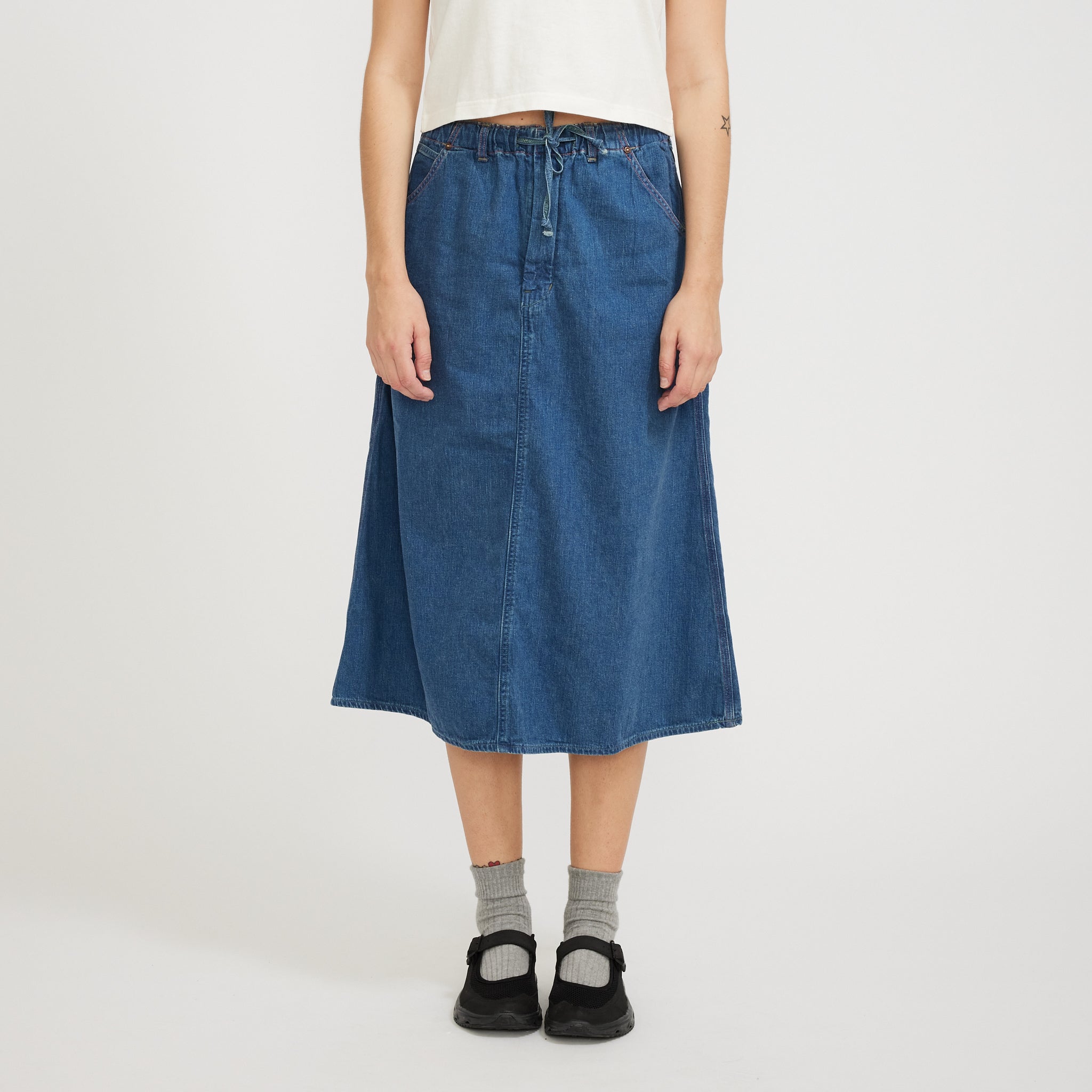 Orslow | Painter's Denim Skirt Denim Used | Maplestore