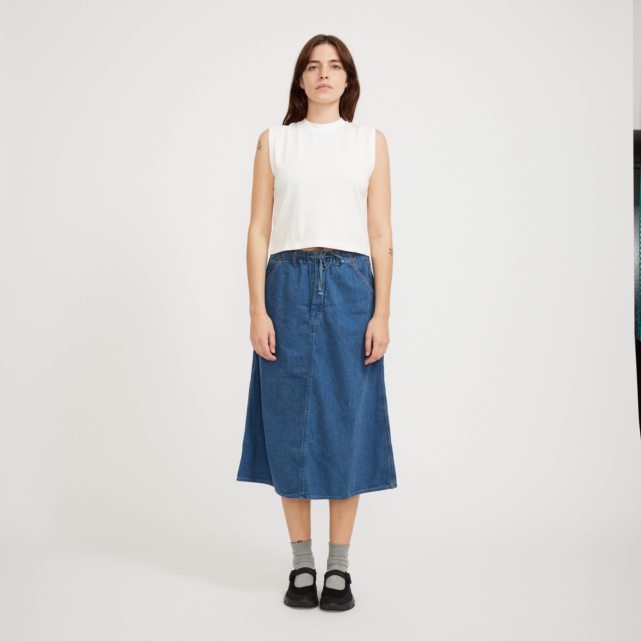 Orslow | Painter's Denim Skirt Denim Used | Maplestore