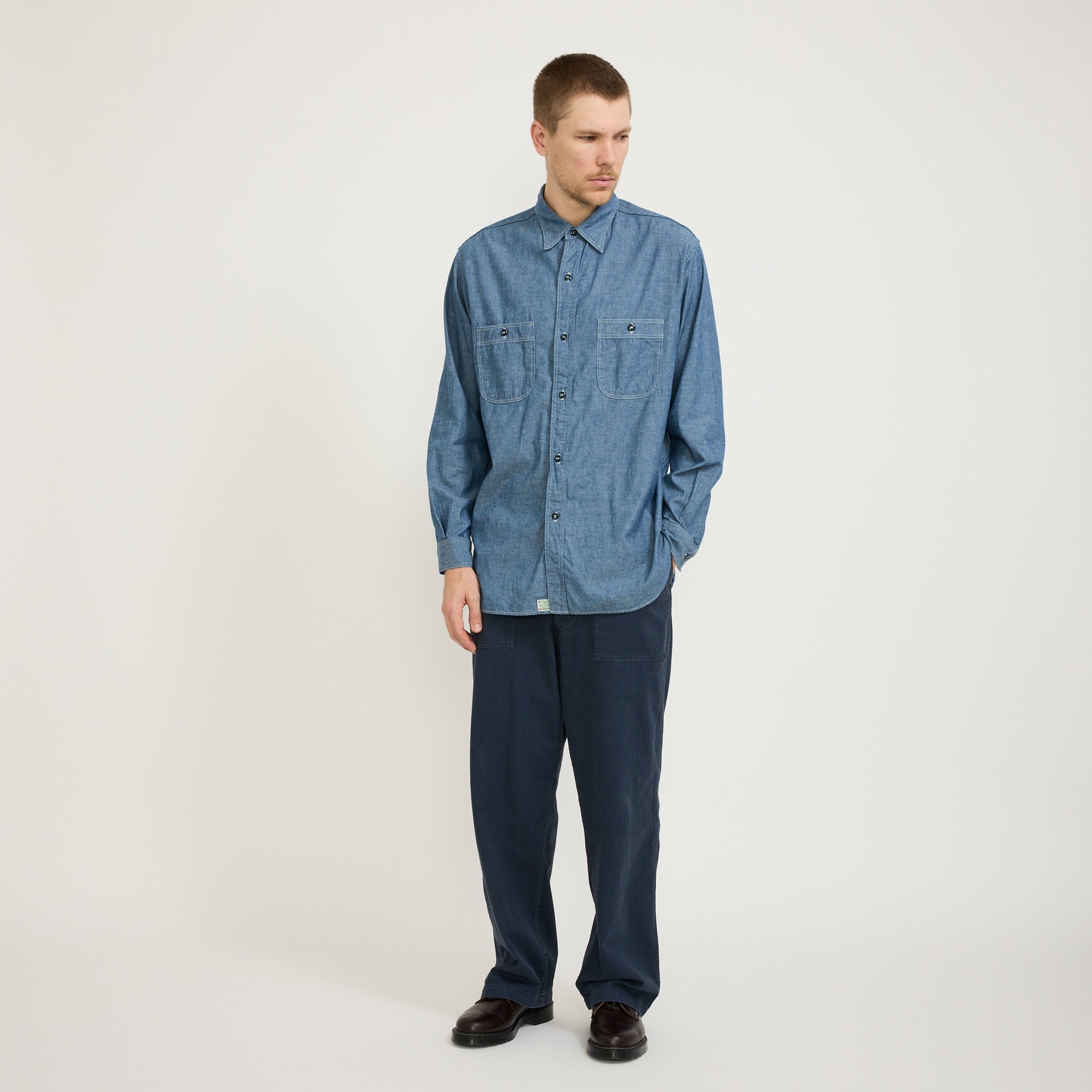 Orslow | Relax Fit Chambray Work Shirt | Maplestore