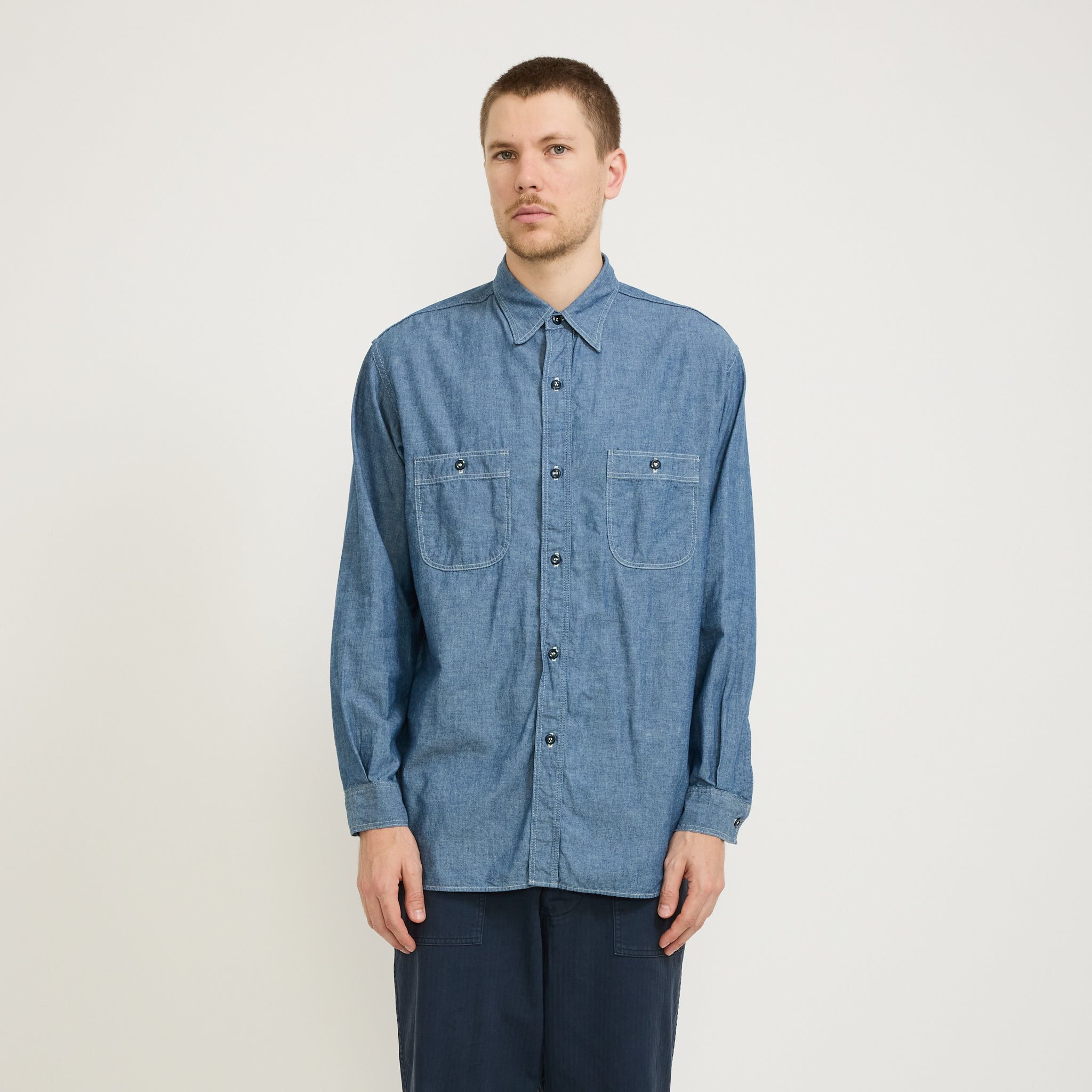 Orslow | Relax Fit Chambray Work Shirt | Maplestore