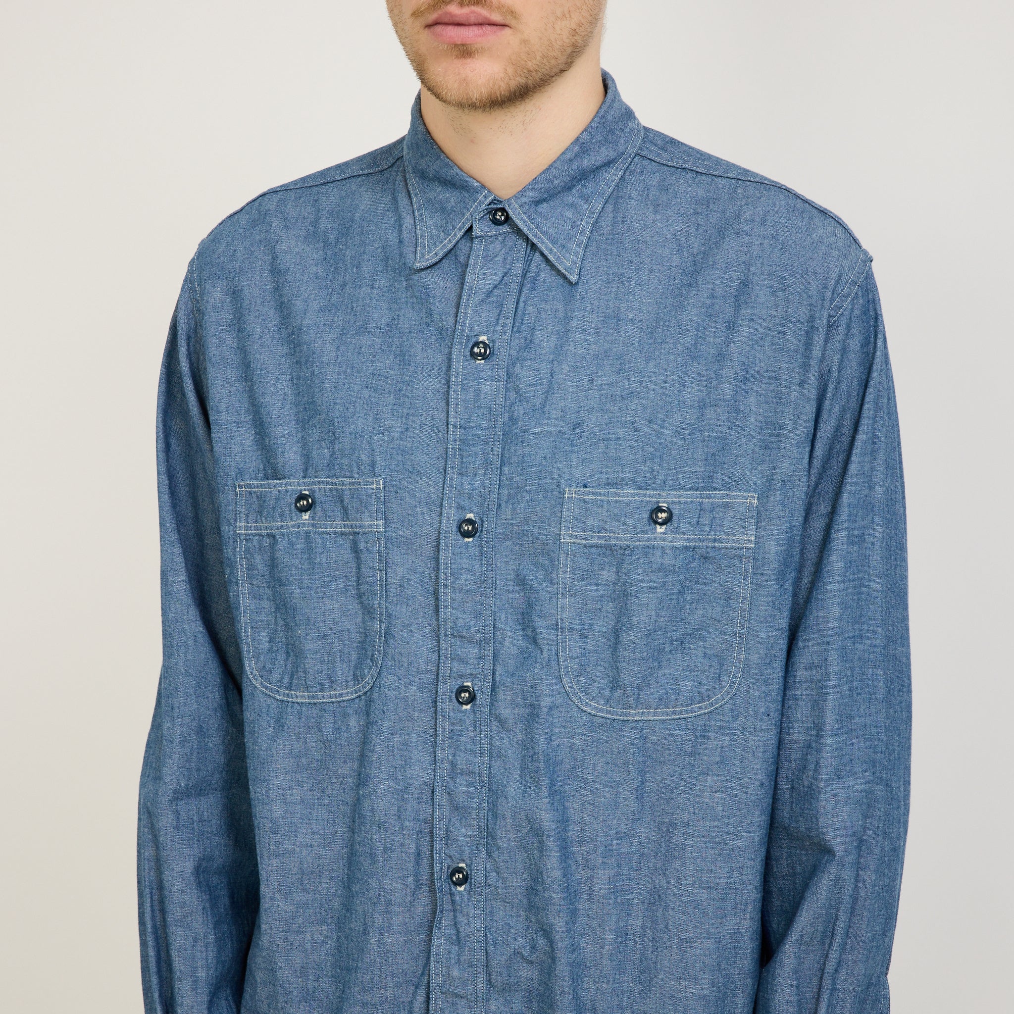Orslow | Relax Fit Chambray Work Shirt | Maplestore