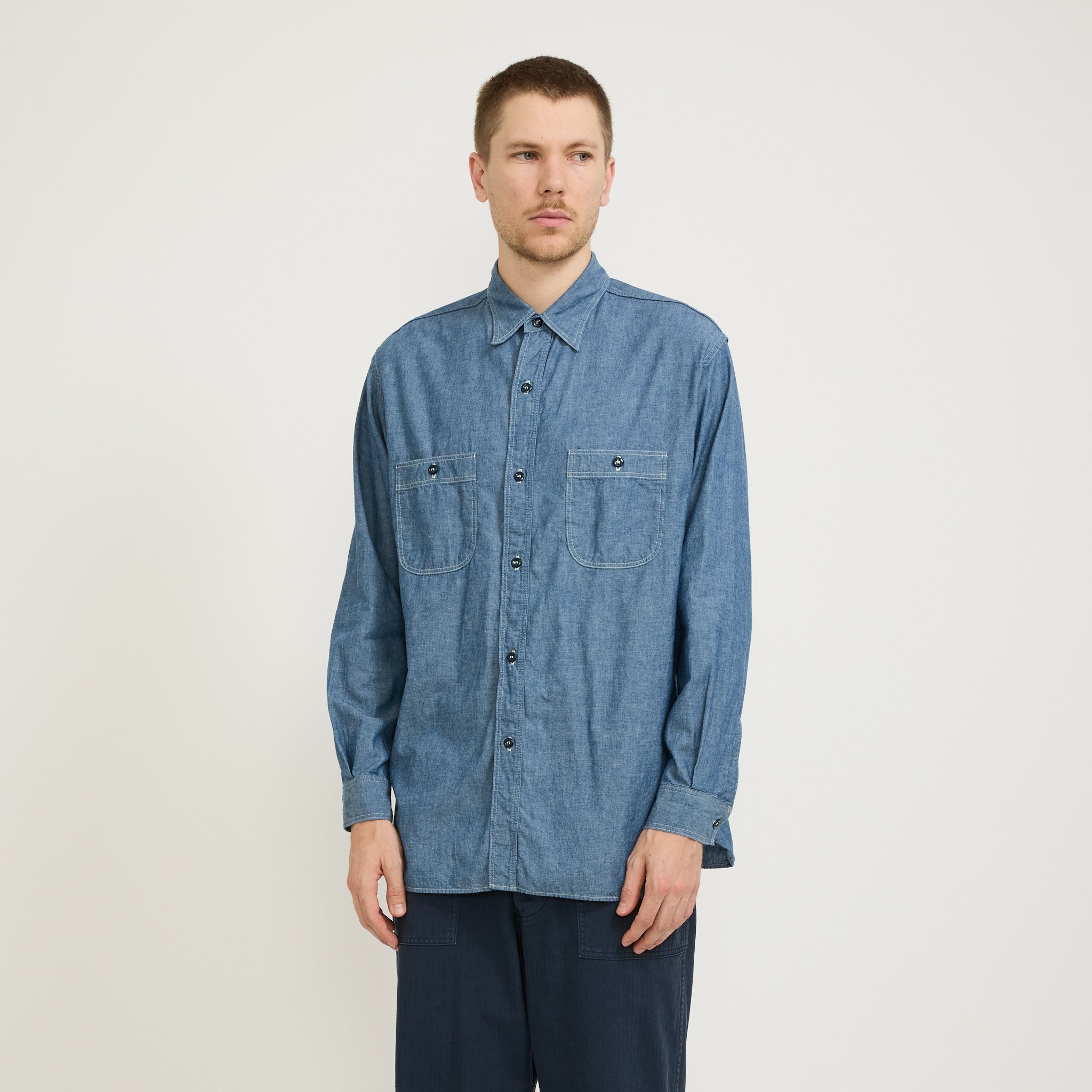 Orslow | Relax Fit Chambray Work Shirt | Maplestore