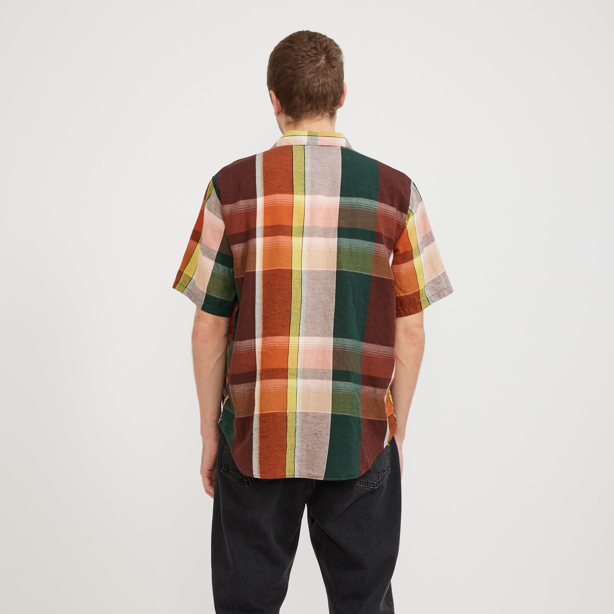 Orslow | Short Sleeve Work Shirt Check Multi | Maplestore