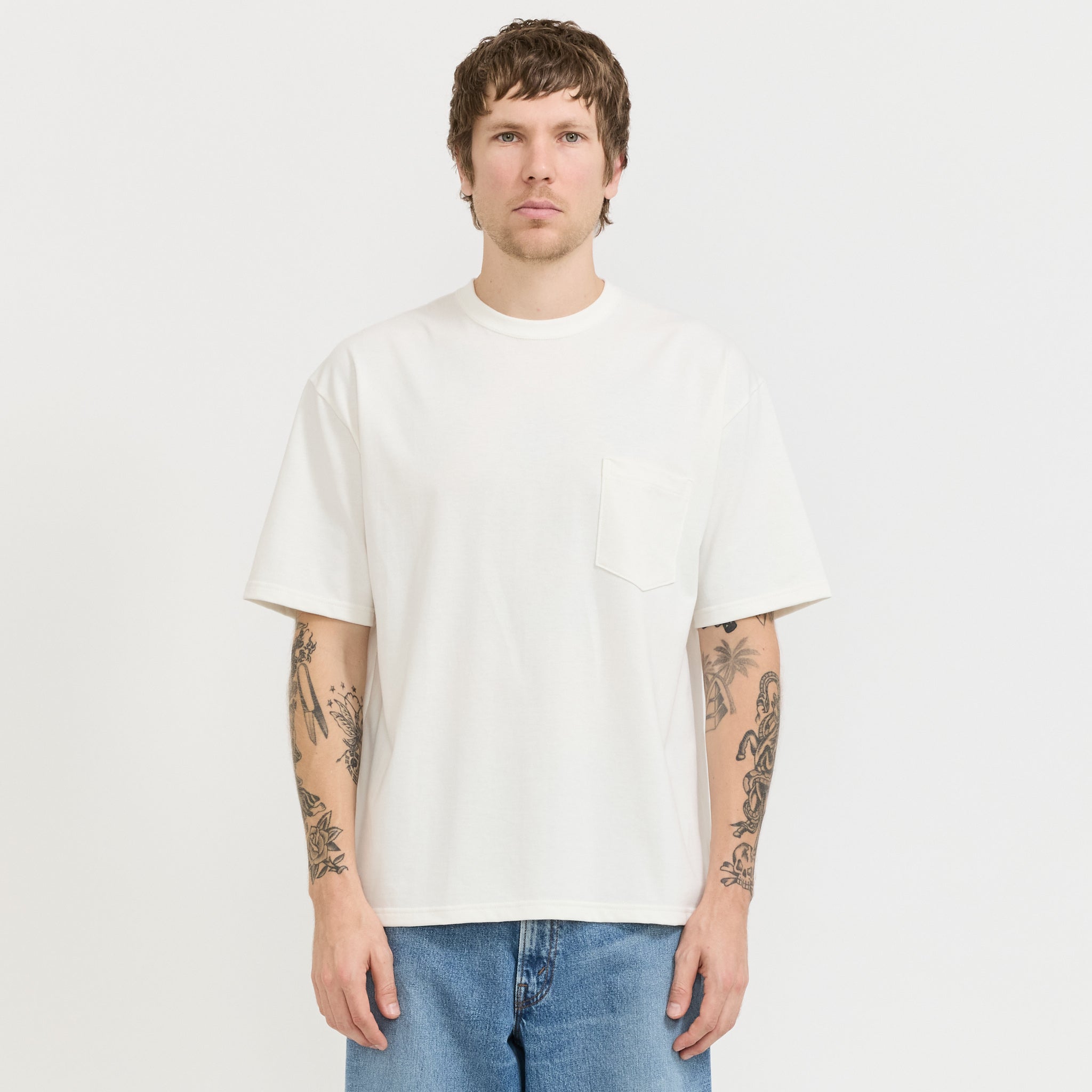 Sturdy Cotton T-Shirt With Pocket White