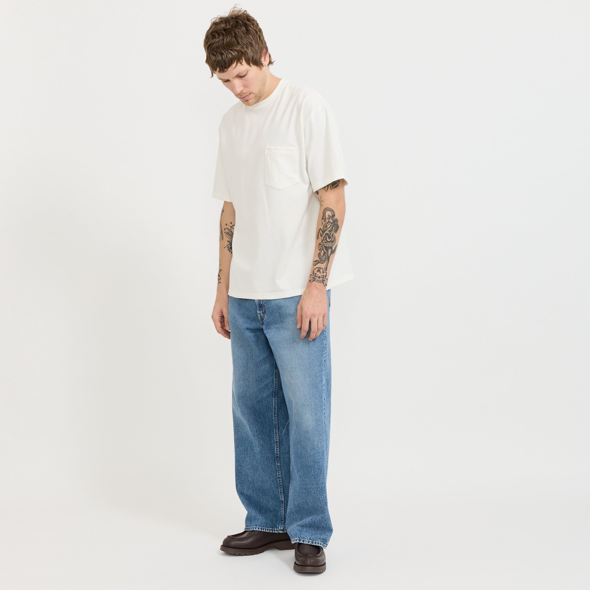 Sturdy Cotton T-Shirt With Pocket White