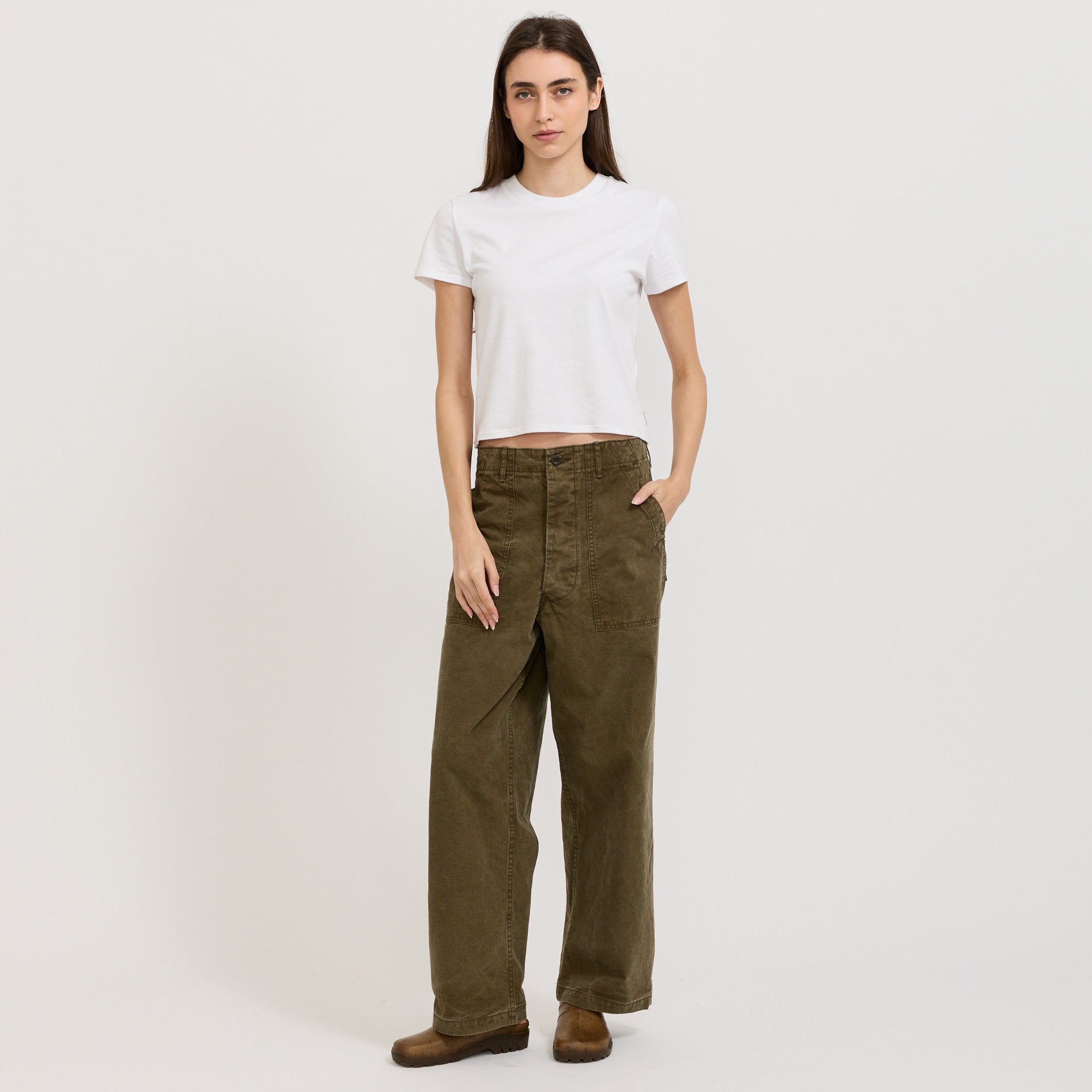 Womens Summer Fatigue Pants Olive