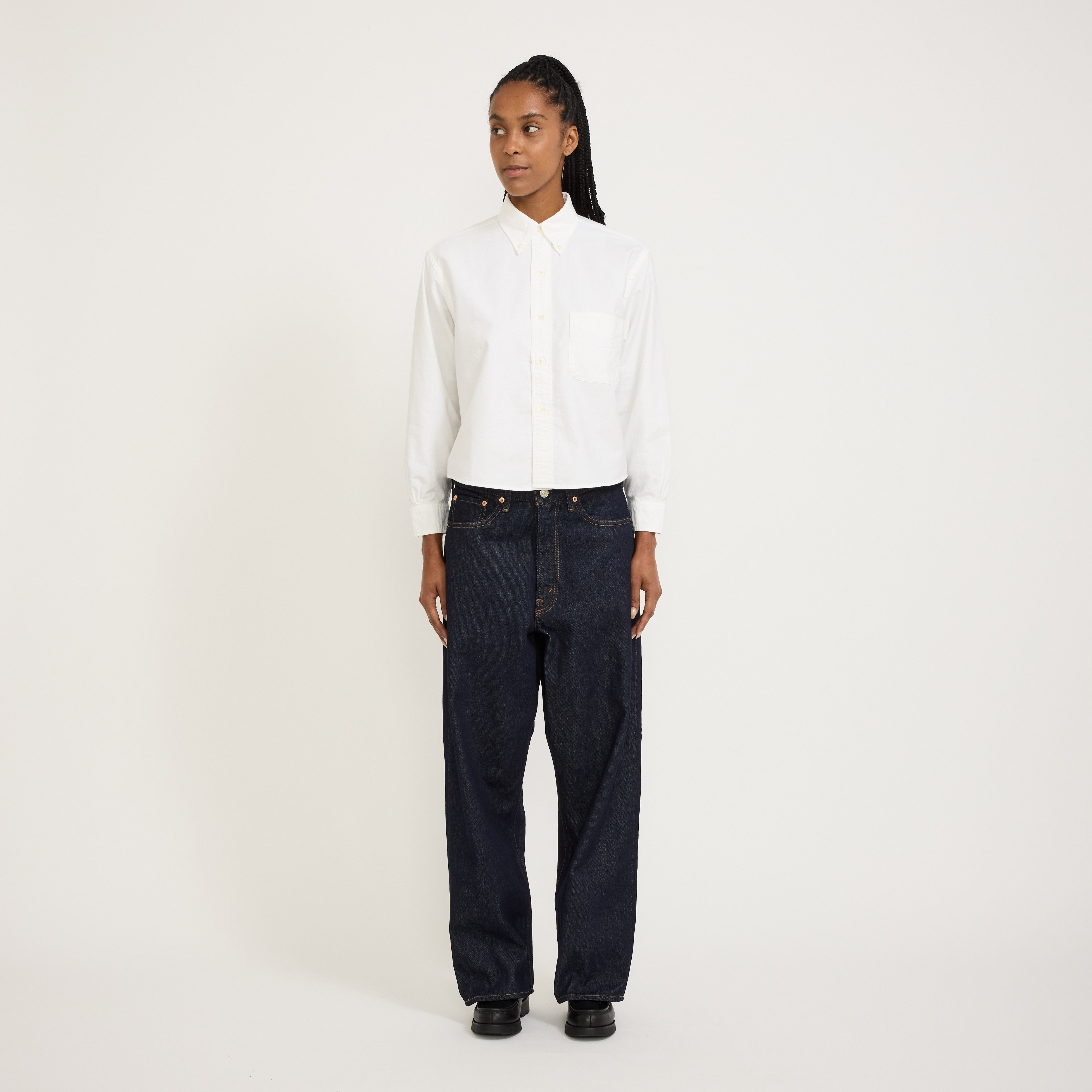 Orslow | Short Button Down Shirt White | Maplestore