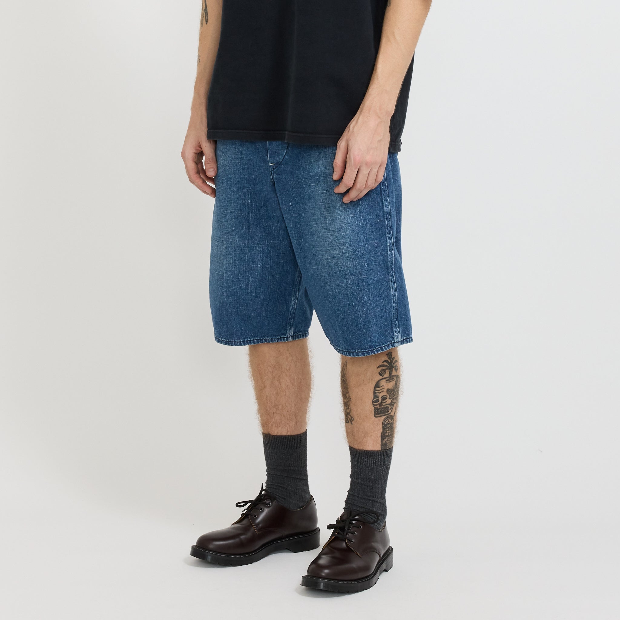 Wide Fit 40's Painter Shorts Denim Used