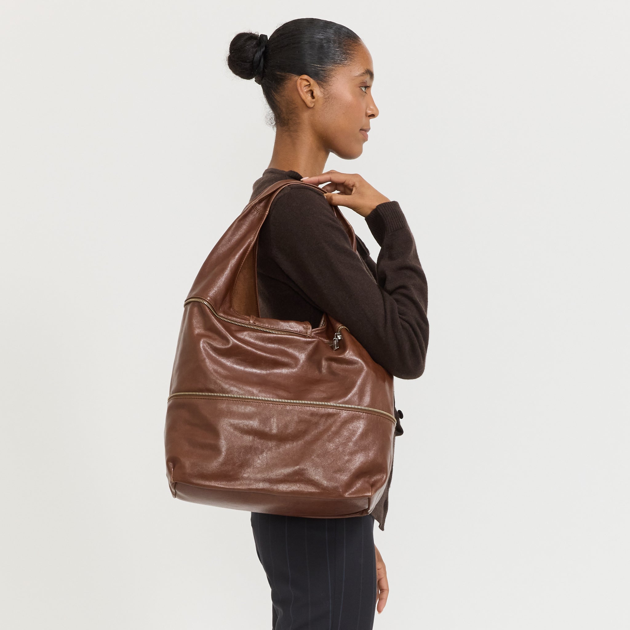Riba Zip Bag Brown