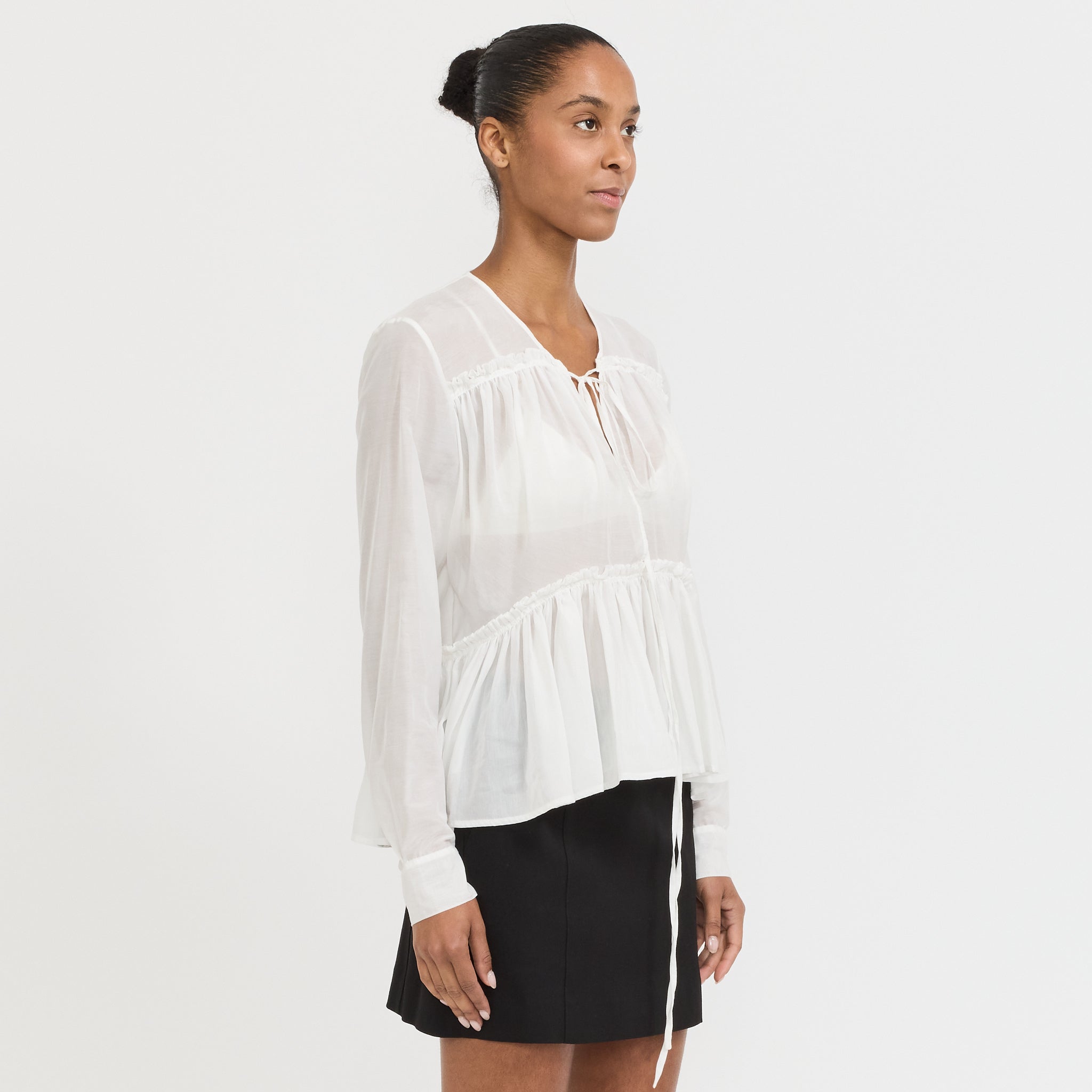Paris Georgia | Silk Voile Top White | Maplestore