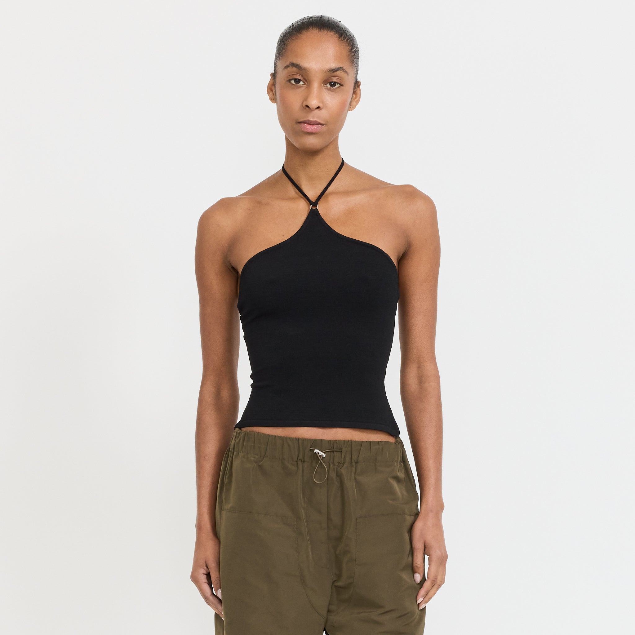 Paris Georgia | Halter Hardware Top Black Knitwear | Maplestore