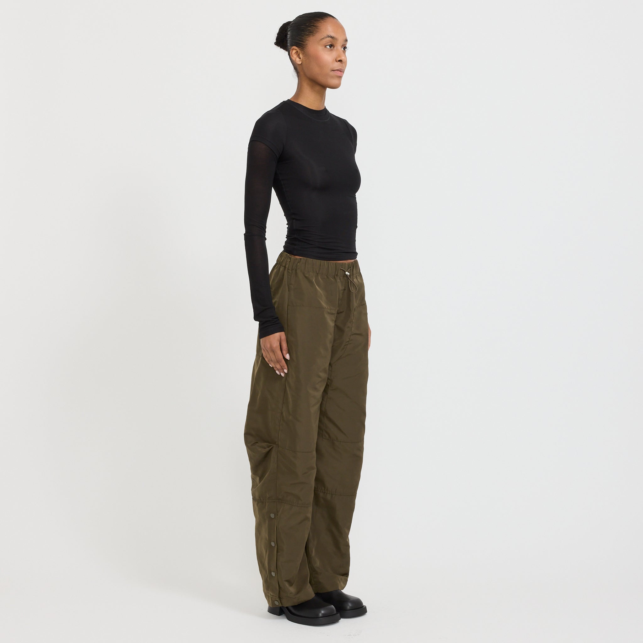 Paris Georgia | Sheer Long Sleeve Top Black | Maplestore