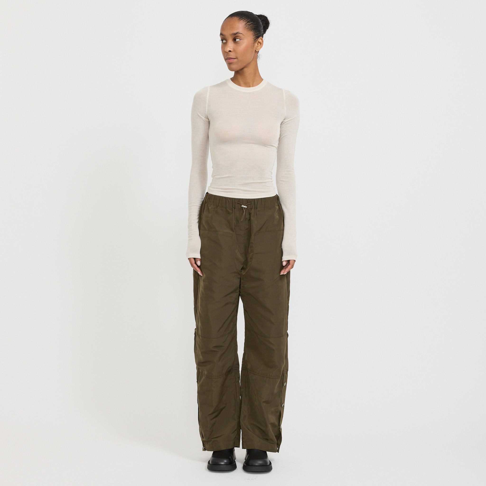 Paris Georgia | Sheer Long Sleeve Top Cream | Maplestore