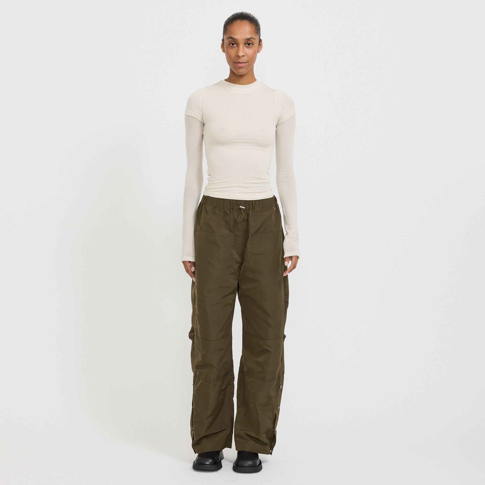 Paris Georgia | Sheer Long Sleeve Top Cream | Maplestore