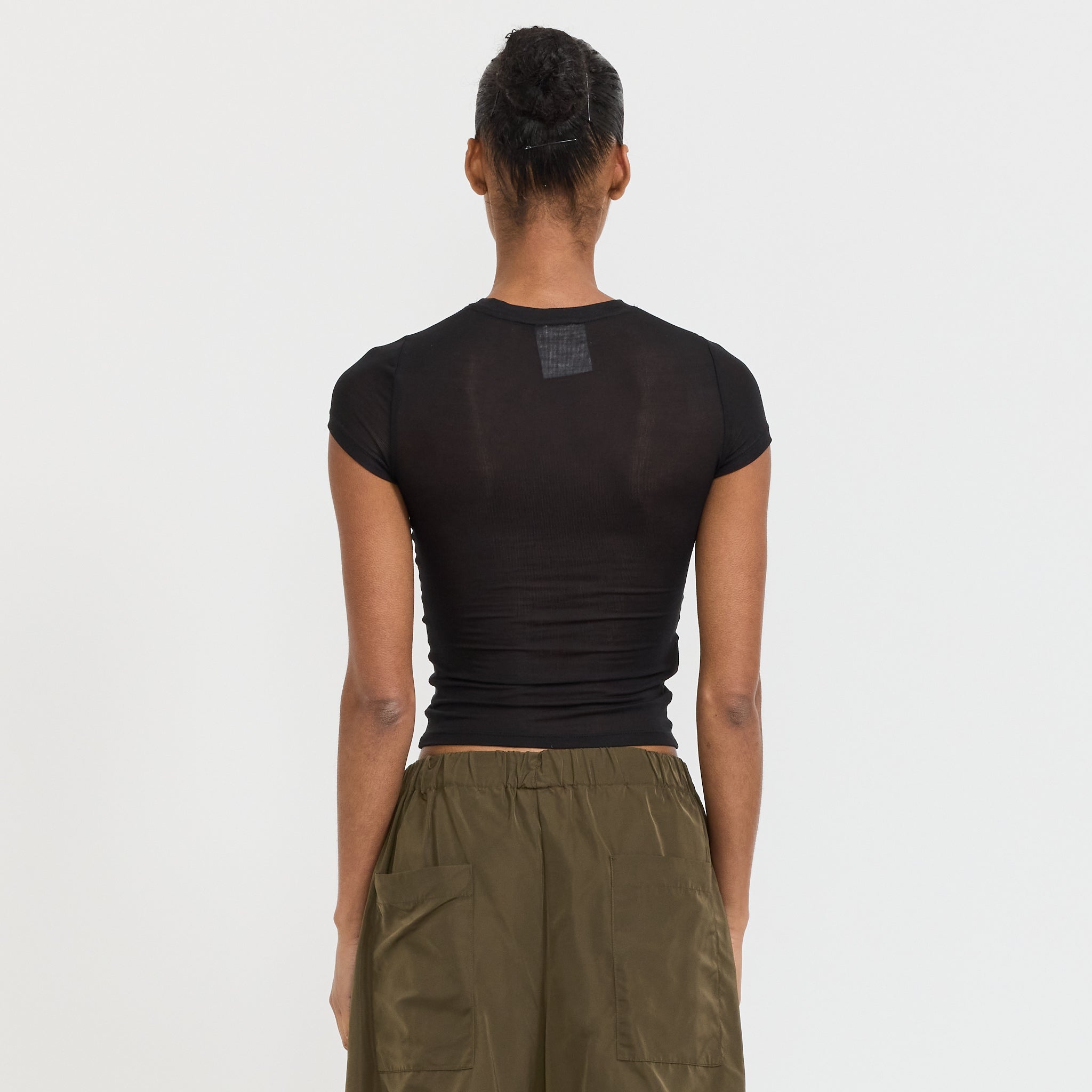 Paris Georgia | Sheer Baby Tee Black | Maplestore