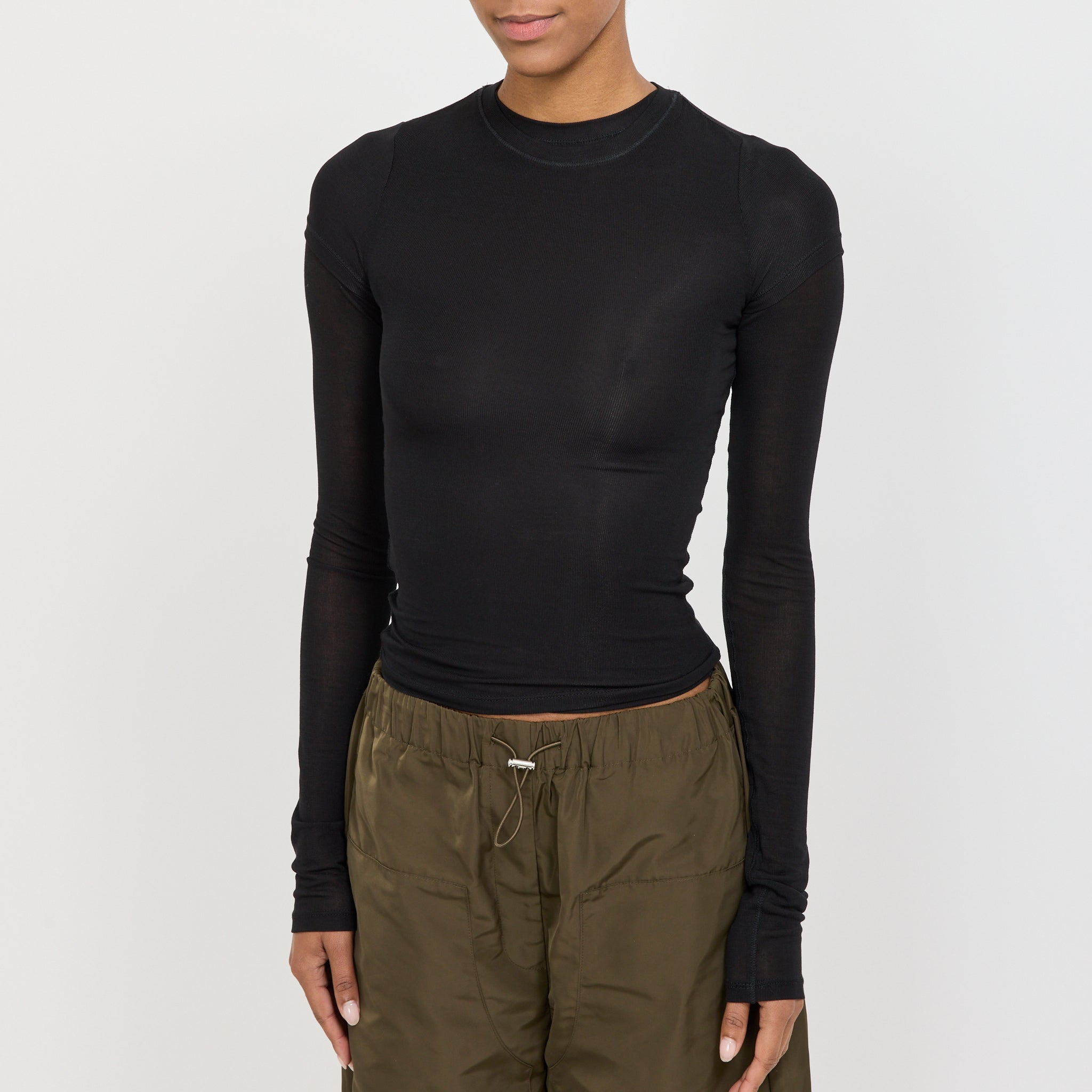Paris Georgia | Sheer Baby Tee Black | Maplestore