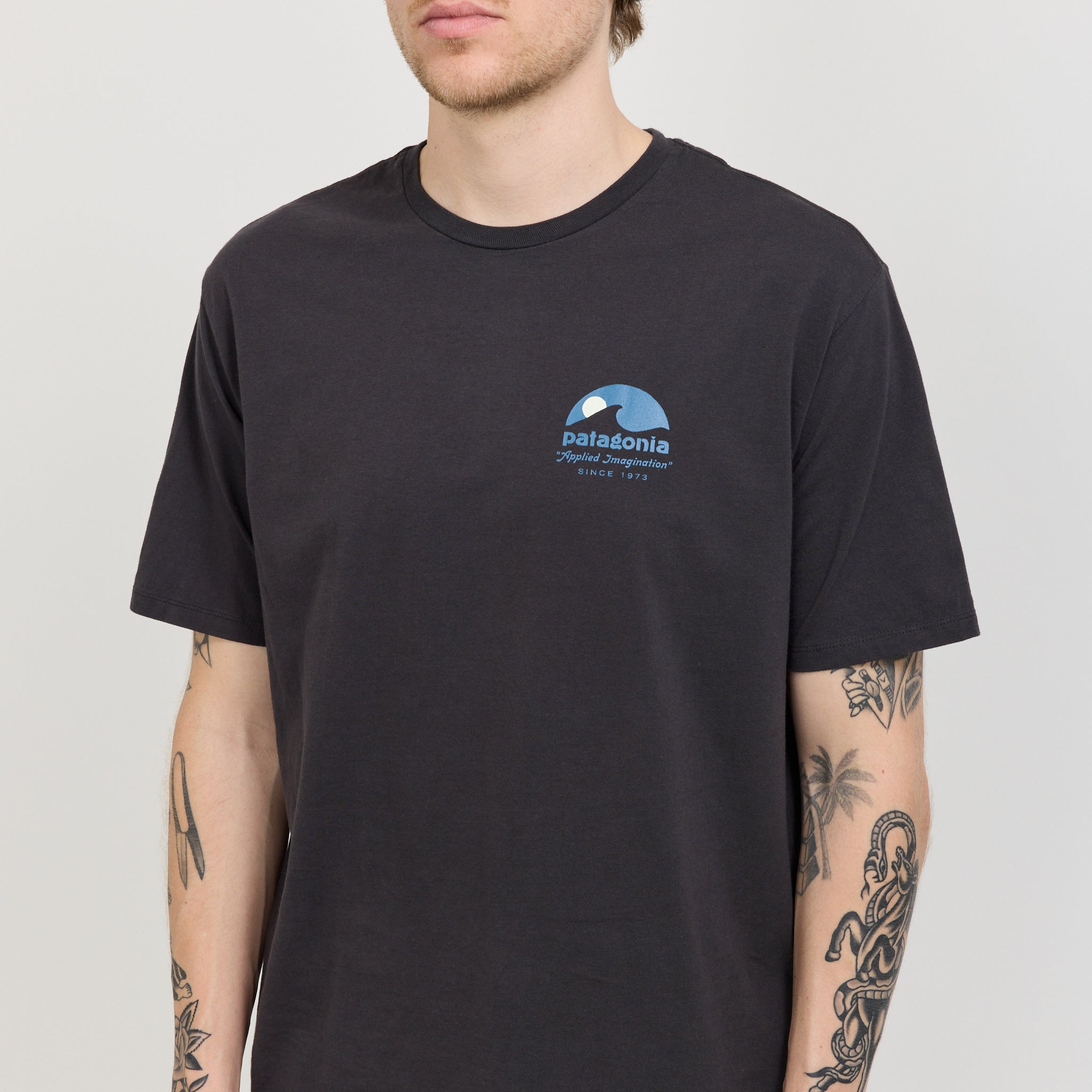 Patagonia | Applied Imagination Organic T-Shirt Ink Black | Maplestore