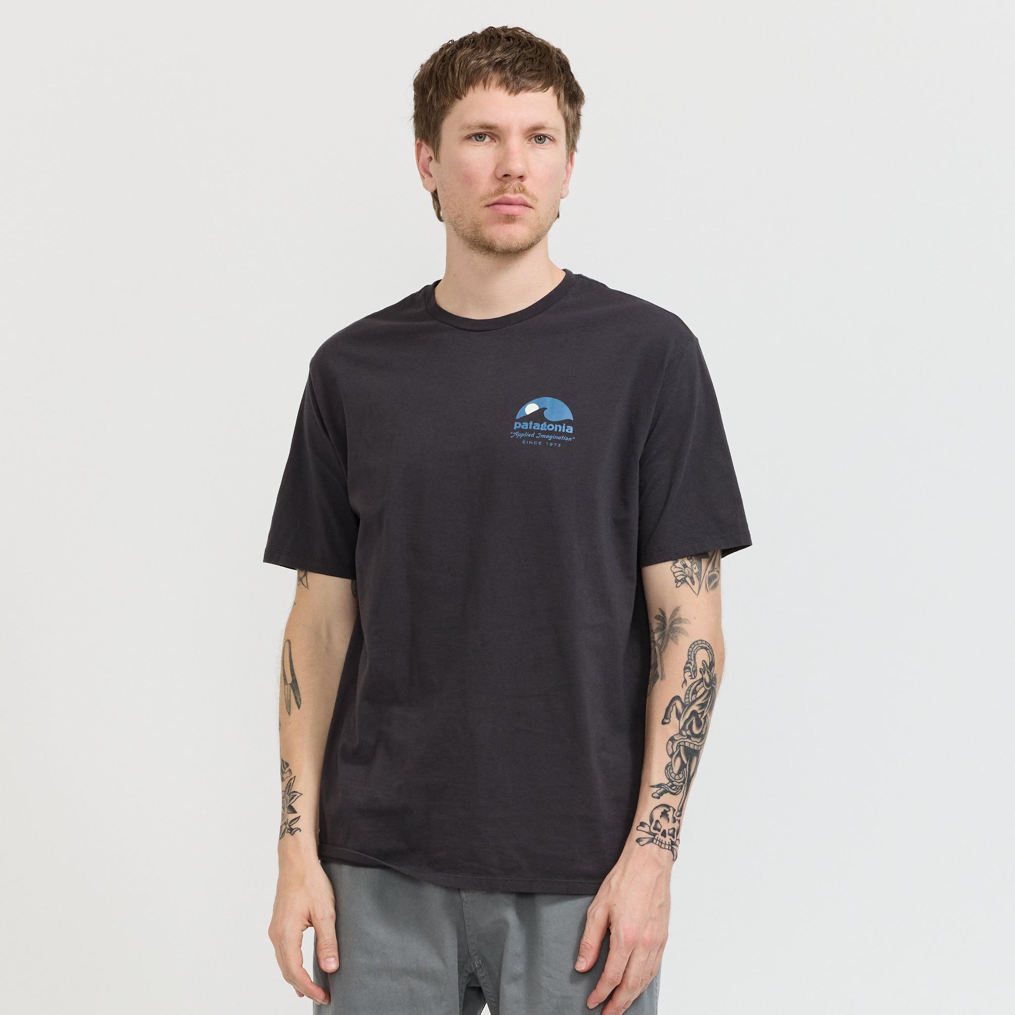 Patagonia | Applied Imagination Organic T-Shirt Ink Black | Maplestore