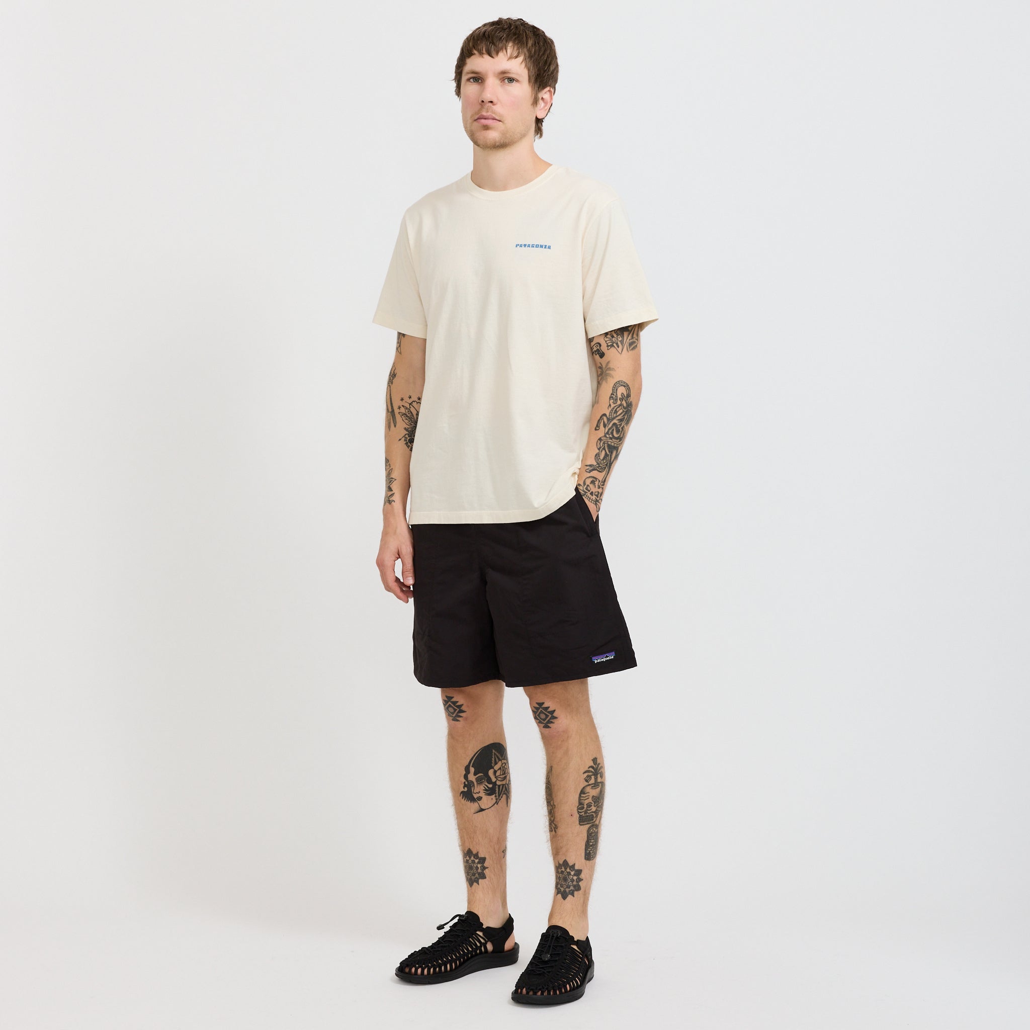 Baggies Shorts Longs - 7 in. Black w/Black