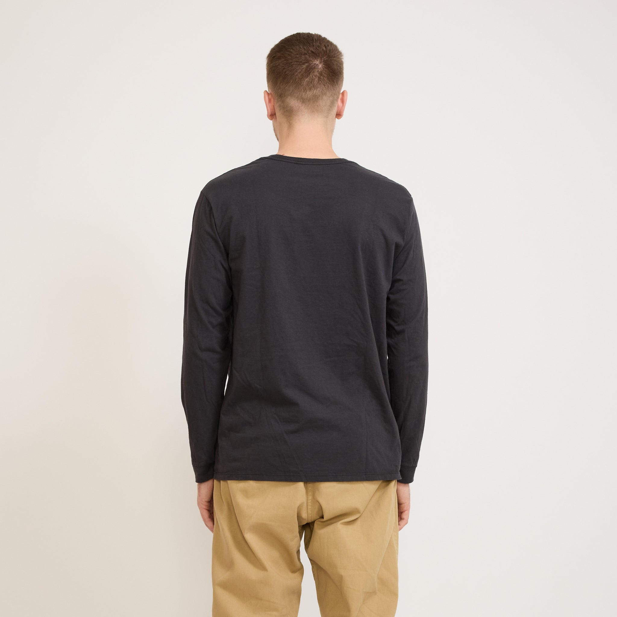 Patagonia | L/S Glider Type Organic T-Shirt Ink Black | Maplestore