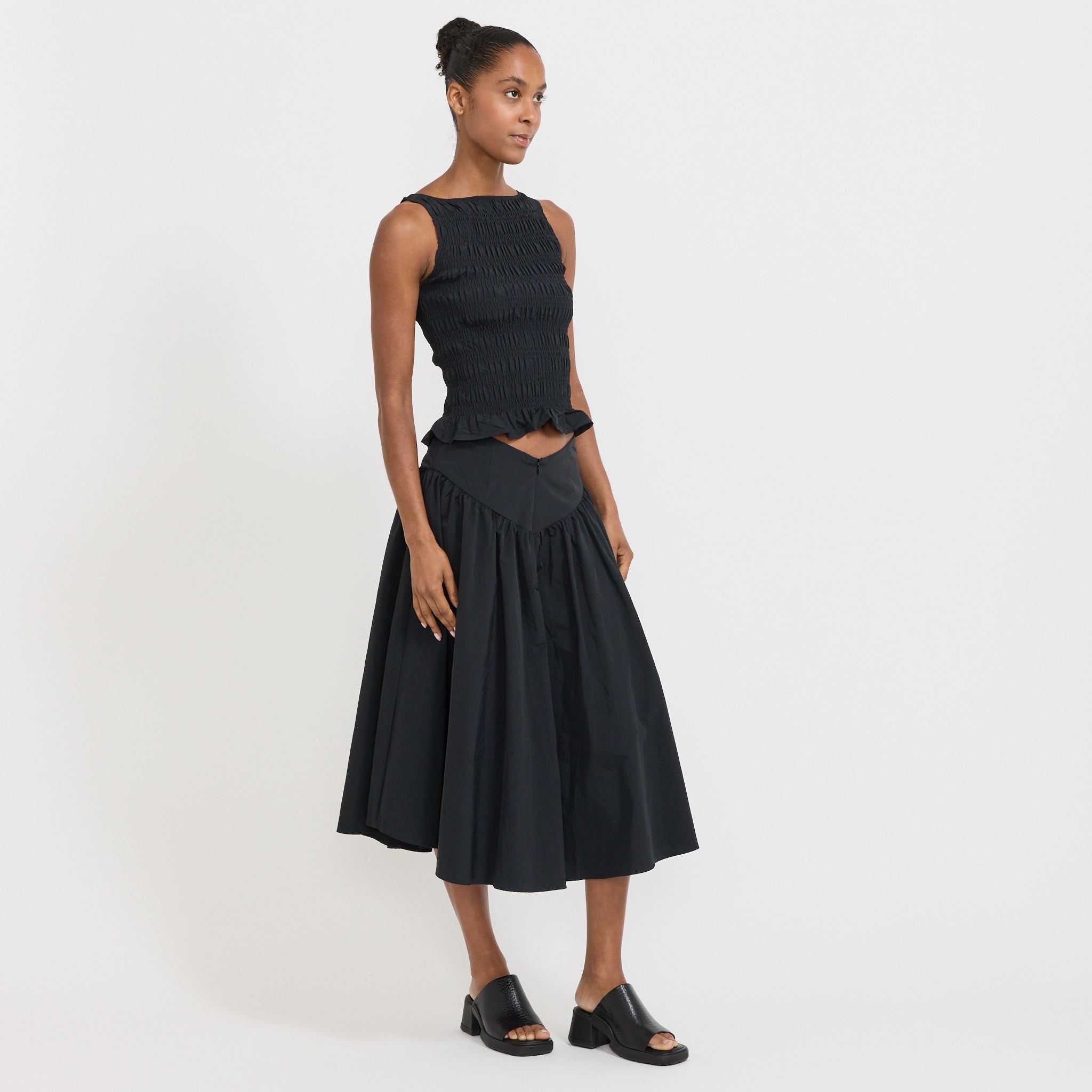 Deba Midi Skirt Onyx