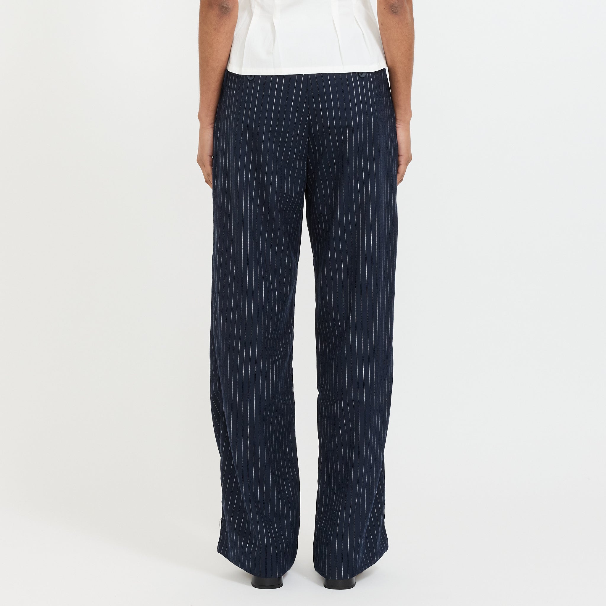 Lennox Trousers Ink Pinstripe