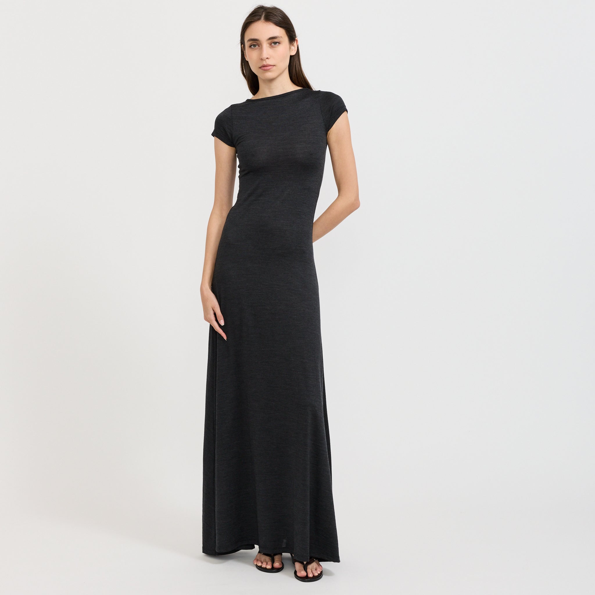 Connection Wool Dress Cinder