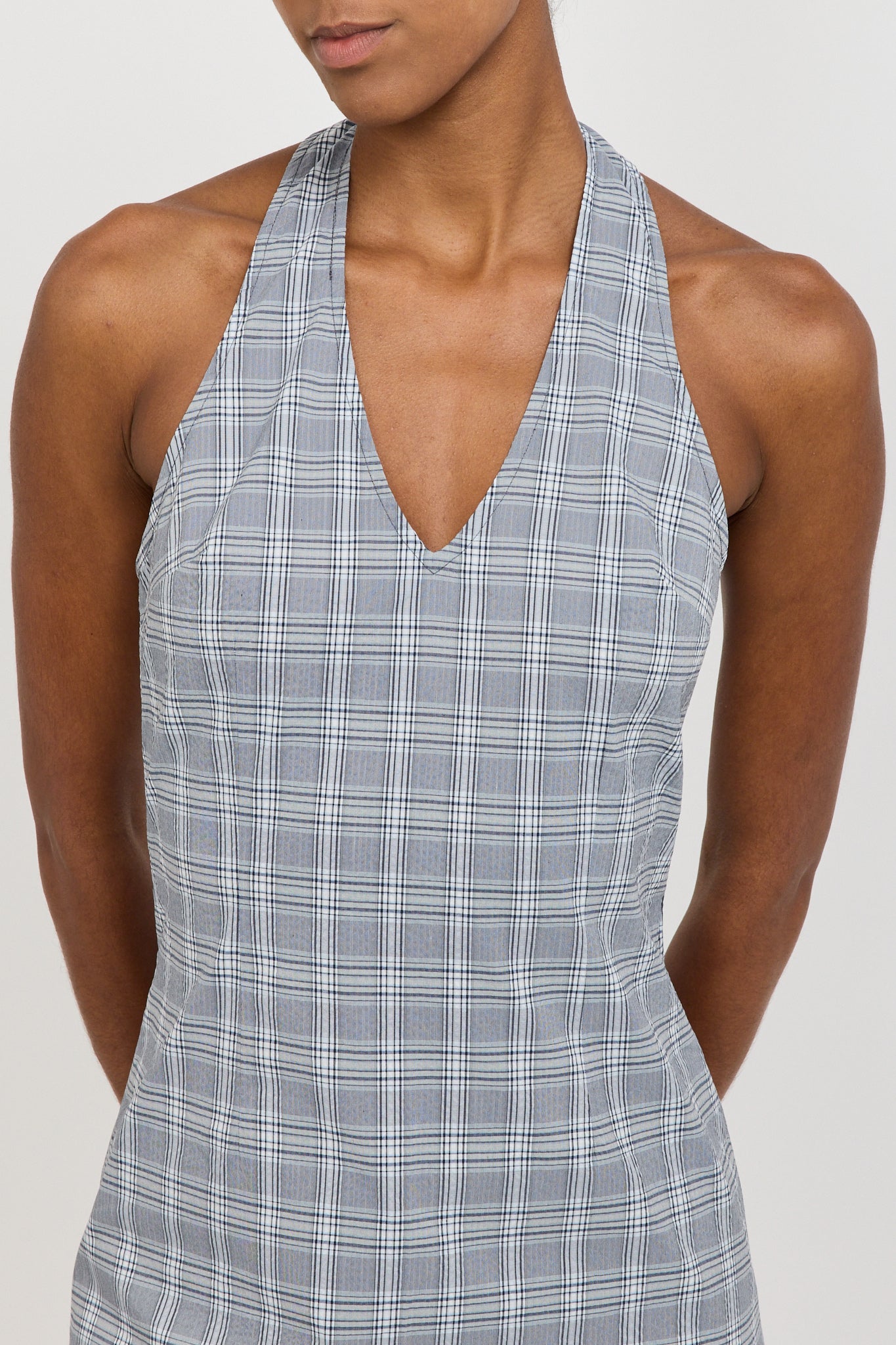 Permanent Vacation | Subject Midi Dress Petrol Check | Maplestore