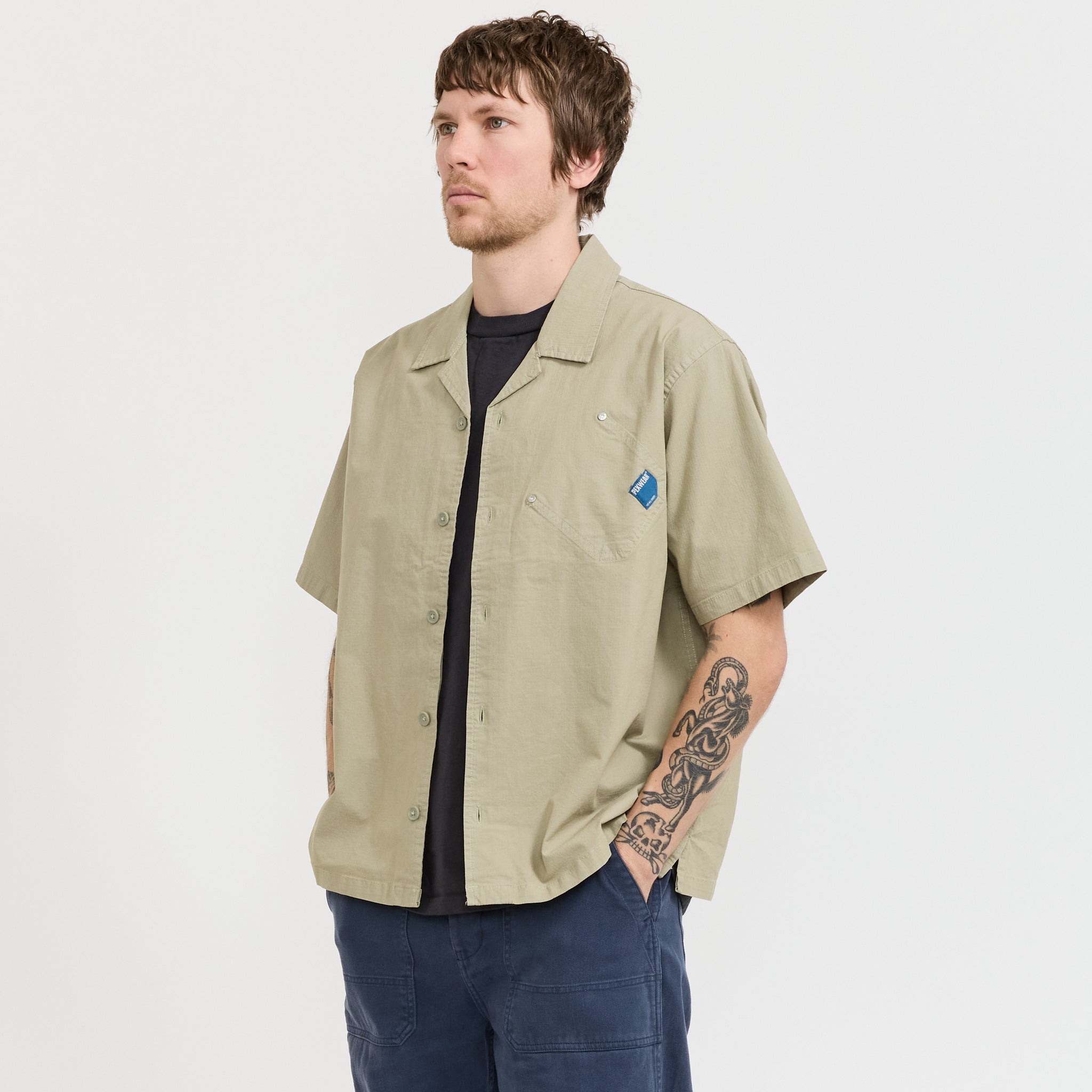 Tradesman Shirt Faun Green Ripstop