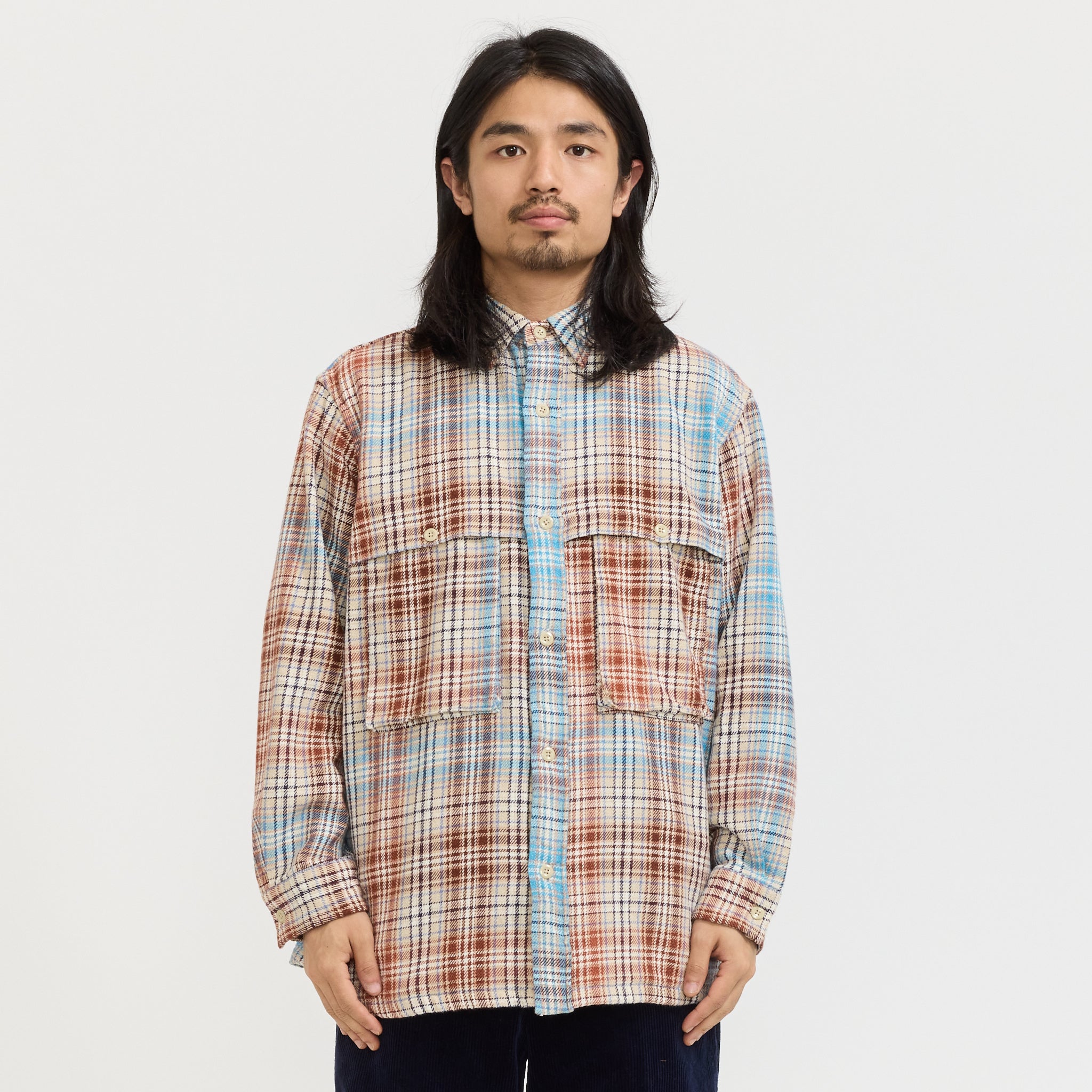 Albert Field Shirt Ivory/Blue