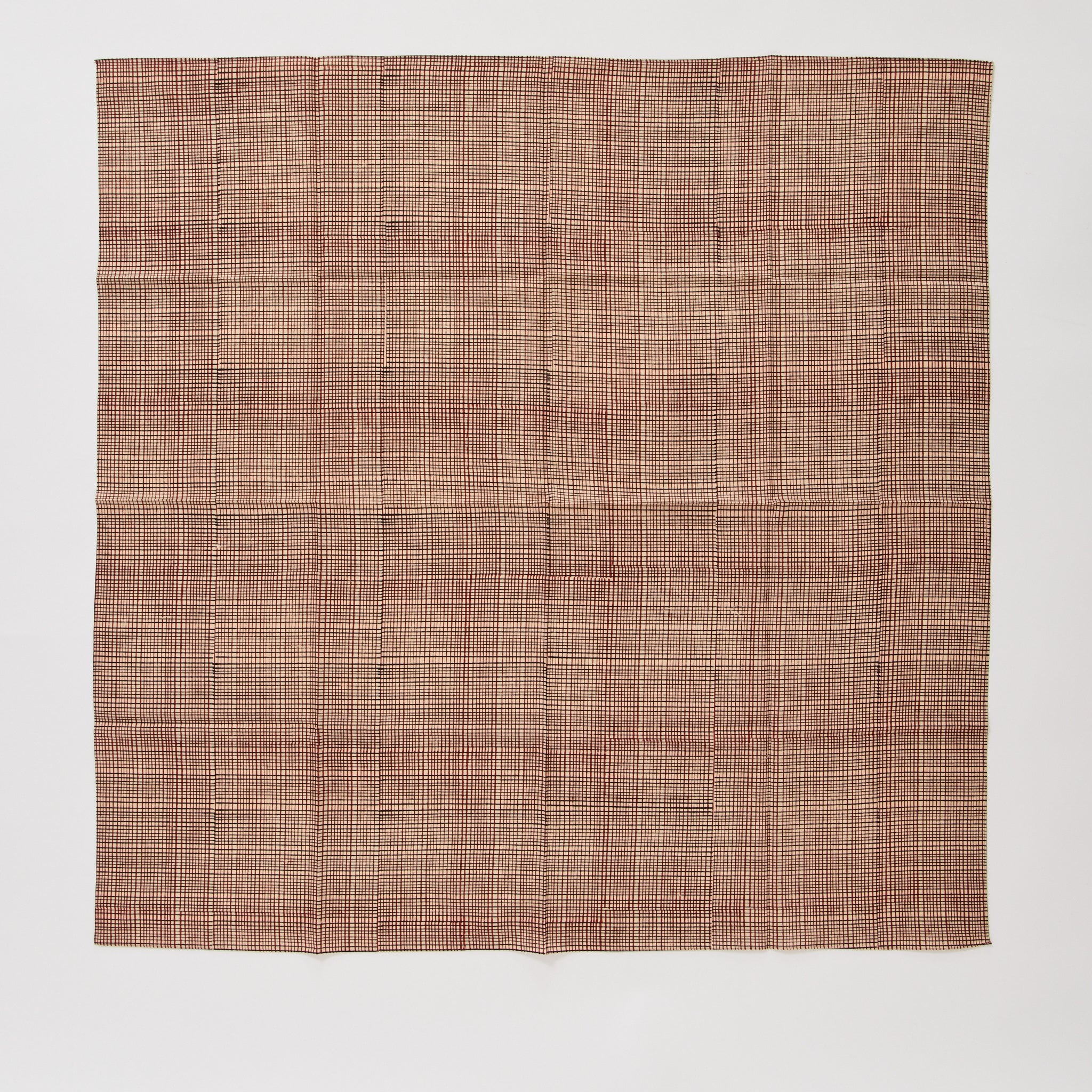 Block Printed Big Bandana Red