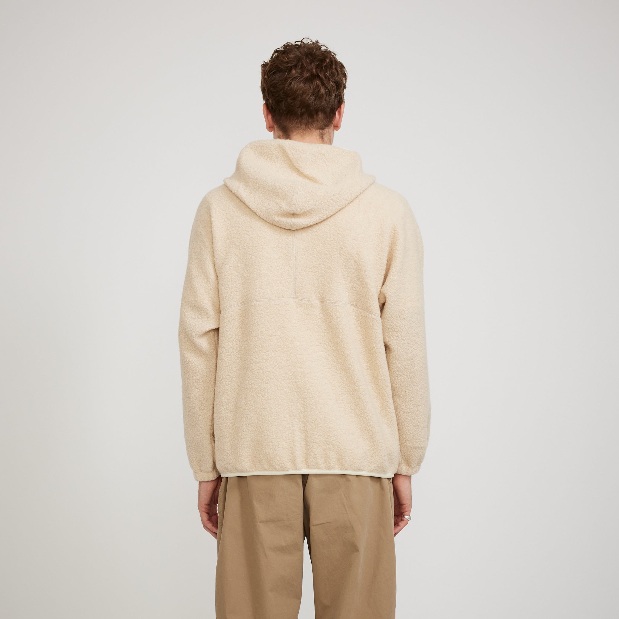 Pilgrim Surf Supply | Leo Wool Fleece Zip Hoodie Natural | Maplestore