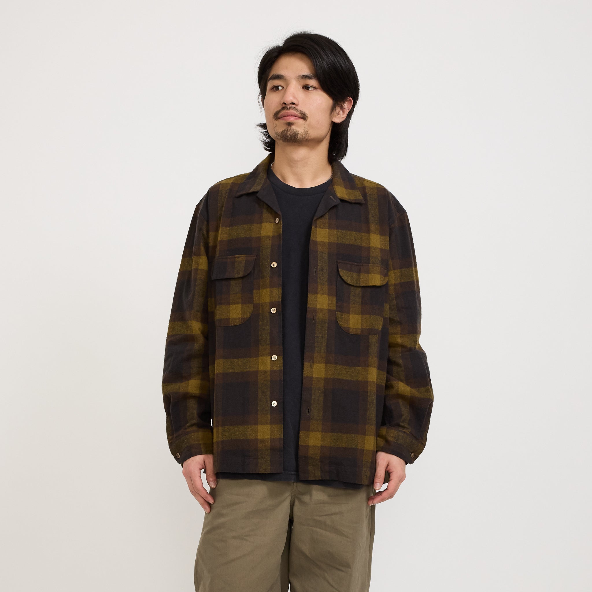 Pilgrim Surf Supply | Vincent Longsleeve Shirt Mustard | Maplestore
