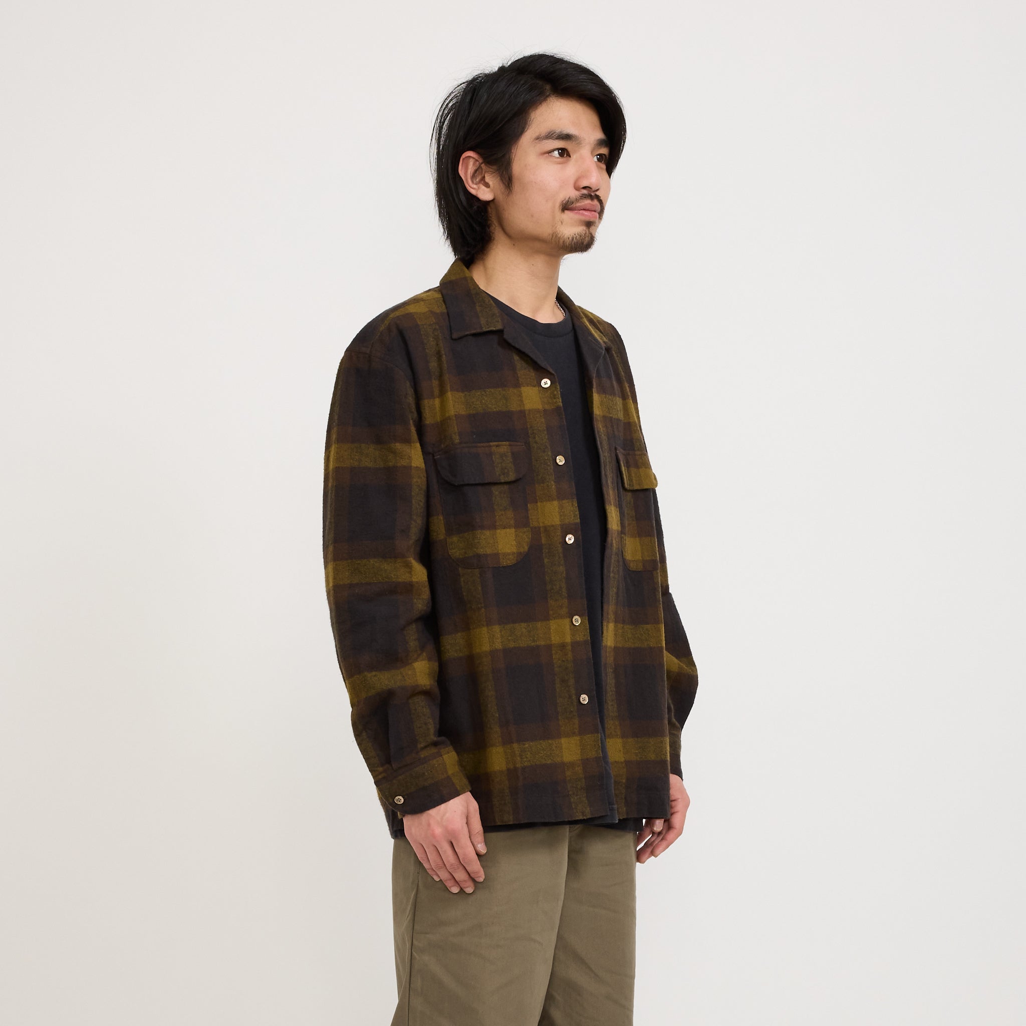 Pilgrim Surf Supply | Vincent Longsleeve Shirt Mustard | Maplestore