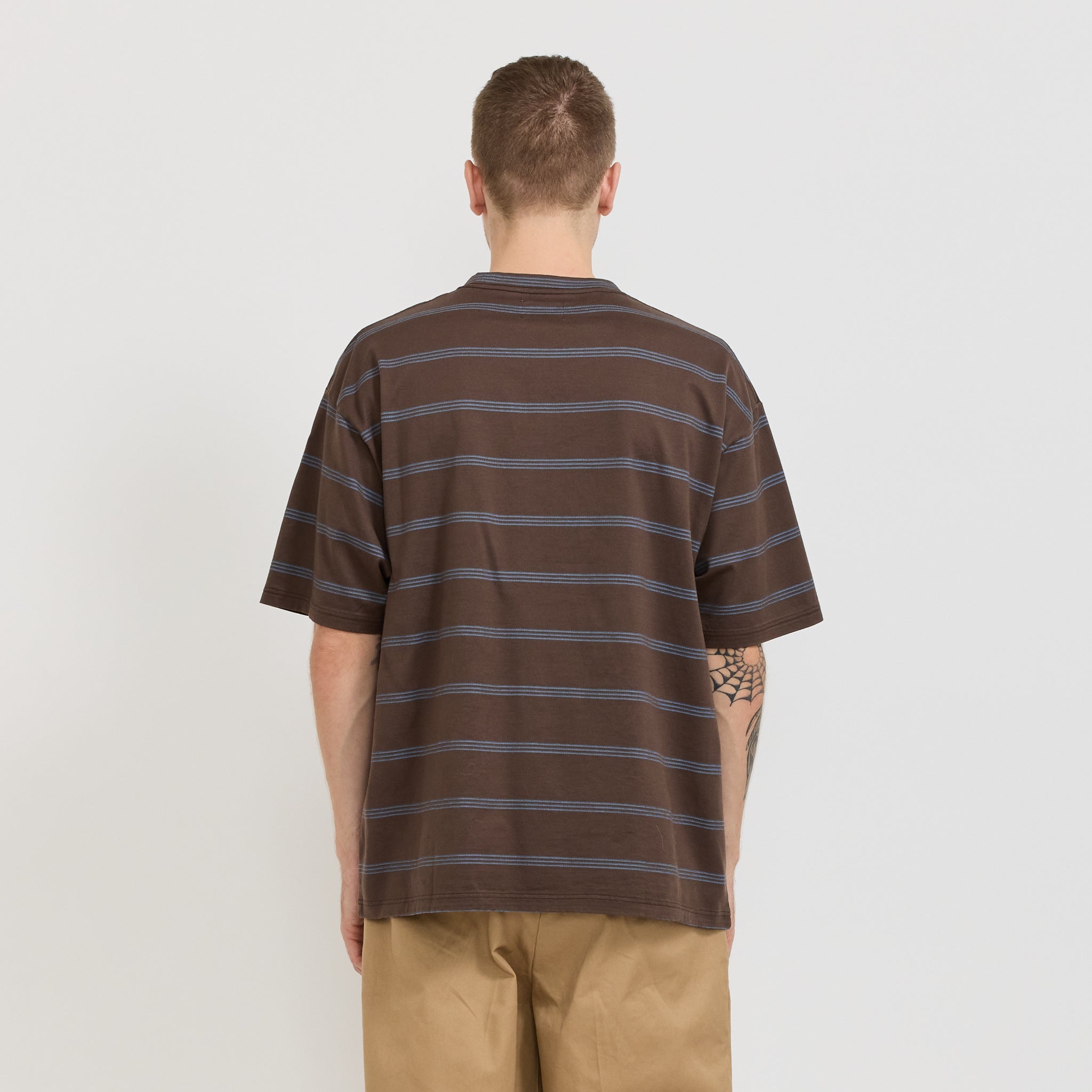 Mickey Stripe Tee Brown