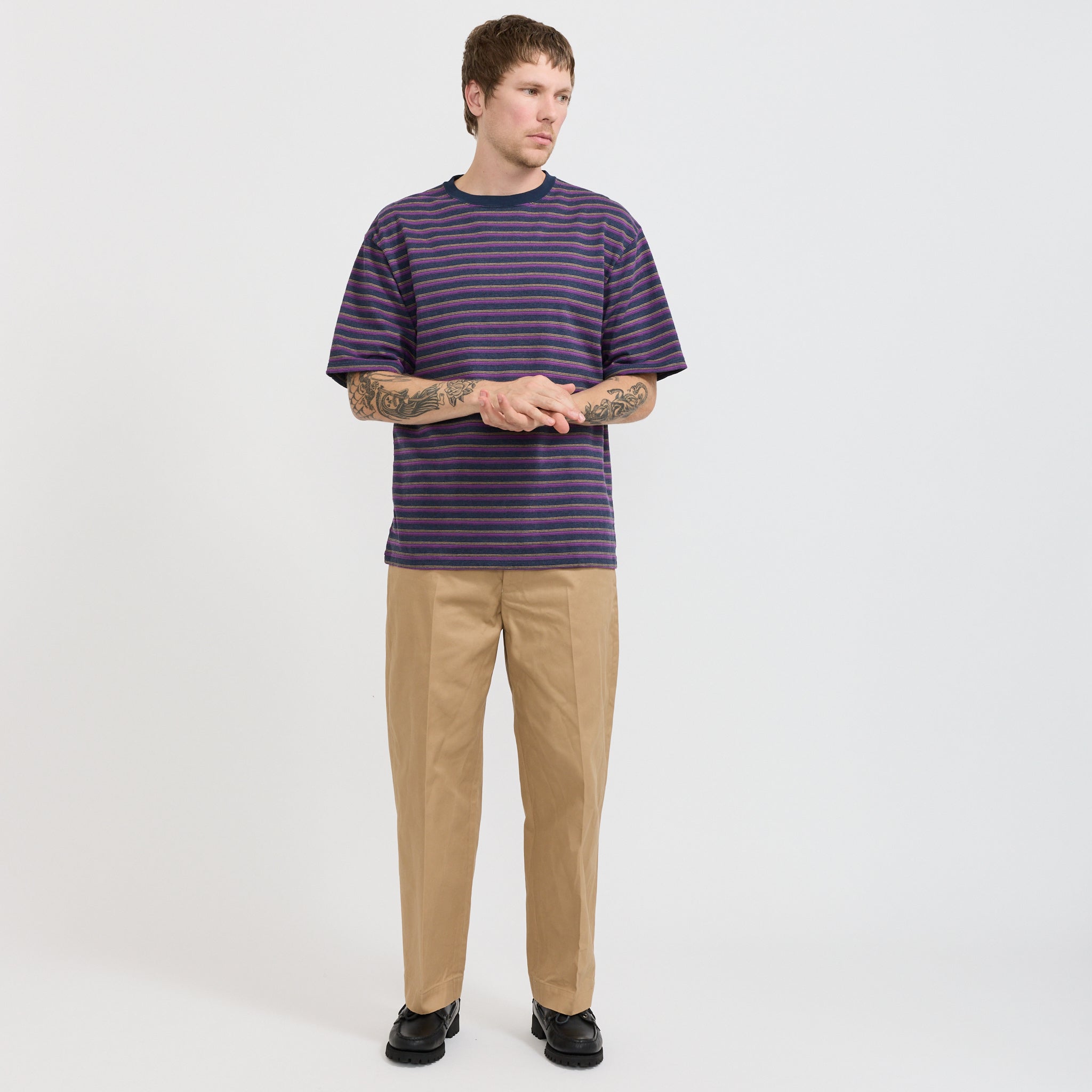 Tucker Striped Tee Navy