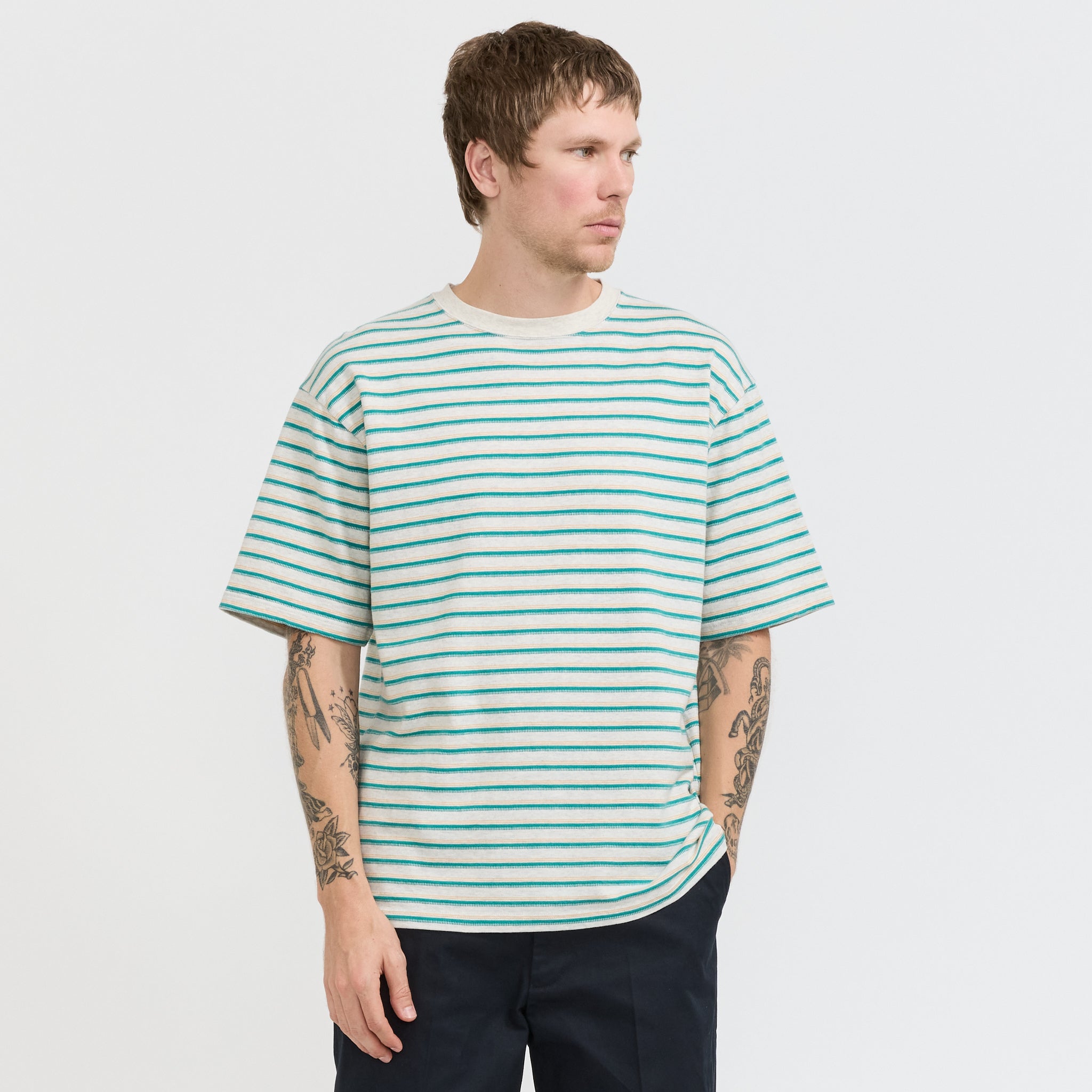 Tucker Striped Tee Oatmeal