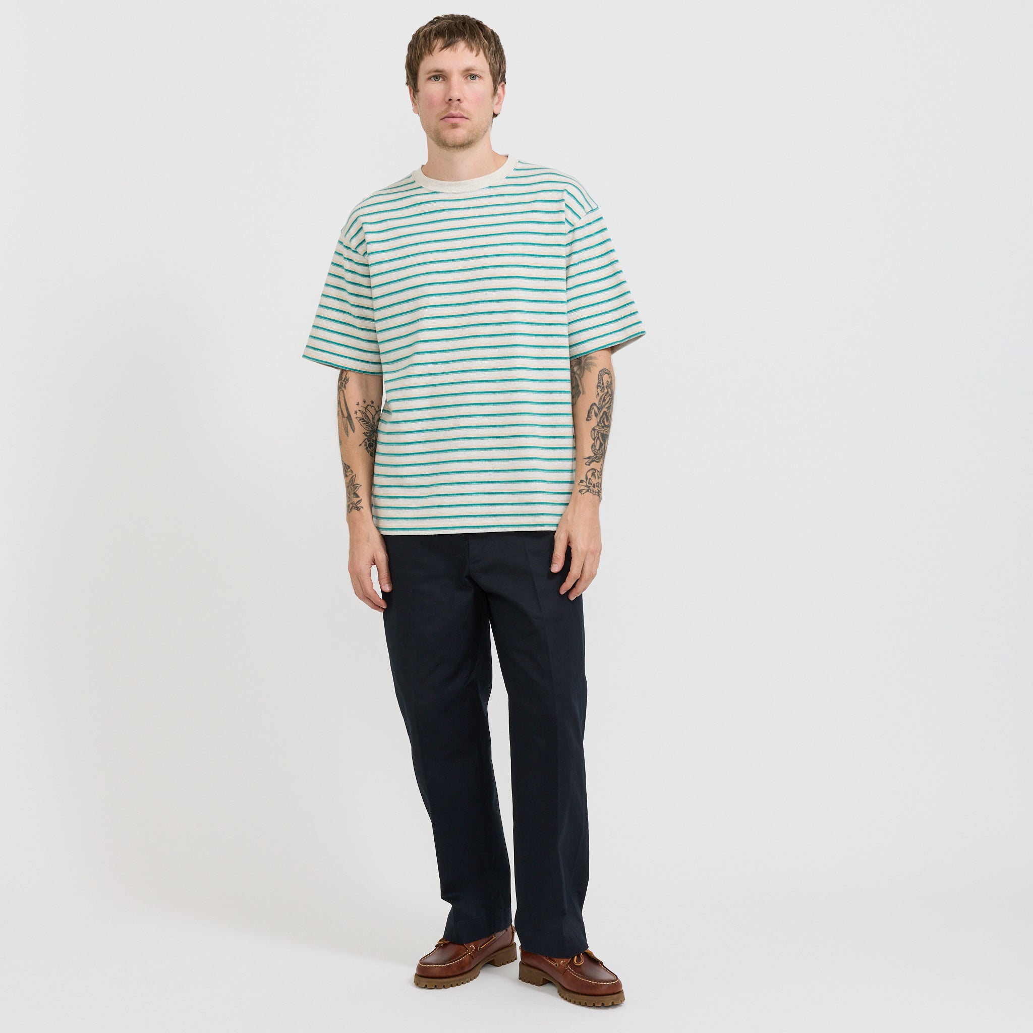 Tucker Striped Tee Oatmeal