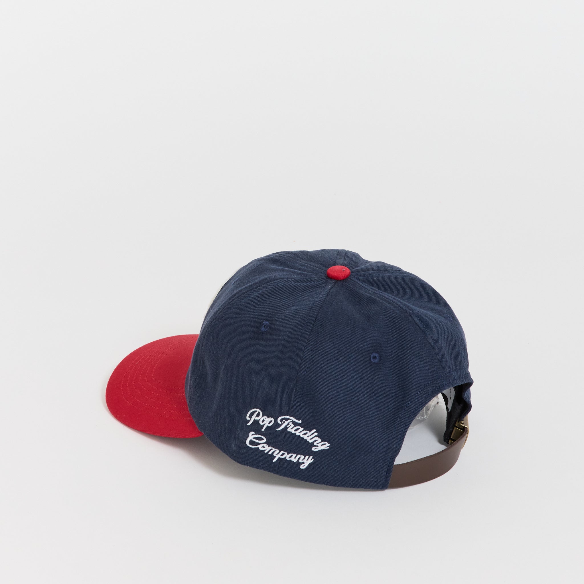 Pop Trading Company | O Sixpanel Hat Navy/Goji Berry | Maplestore