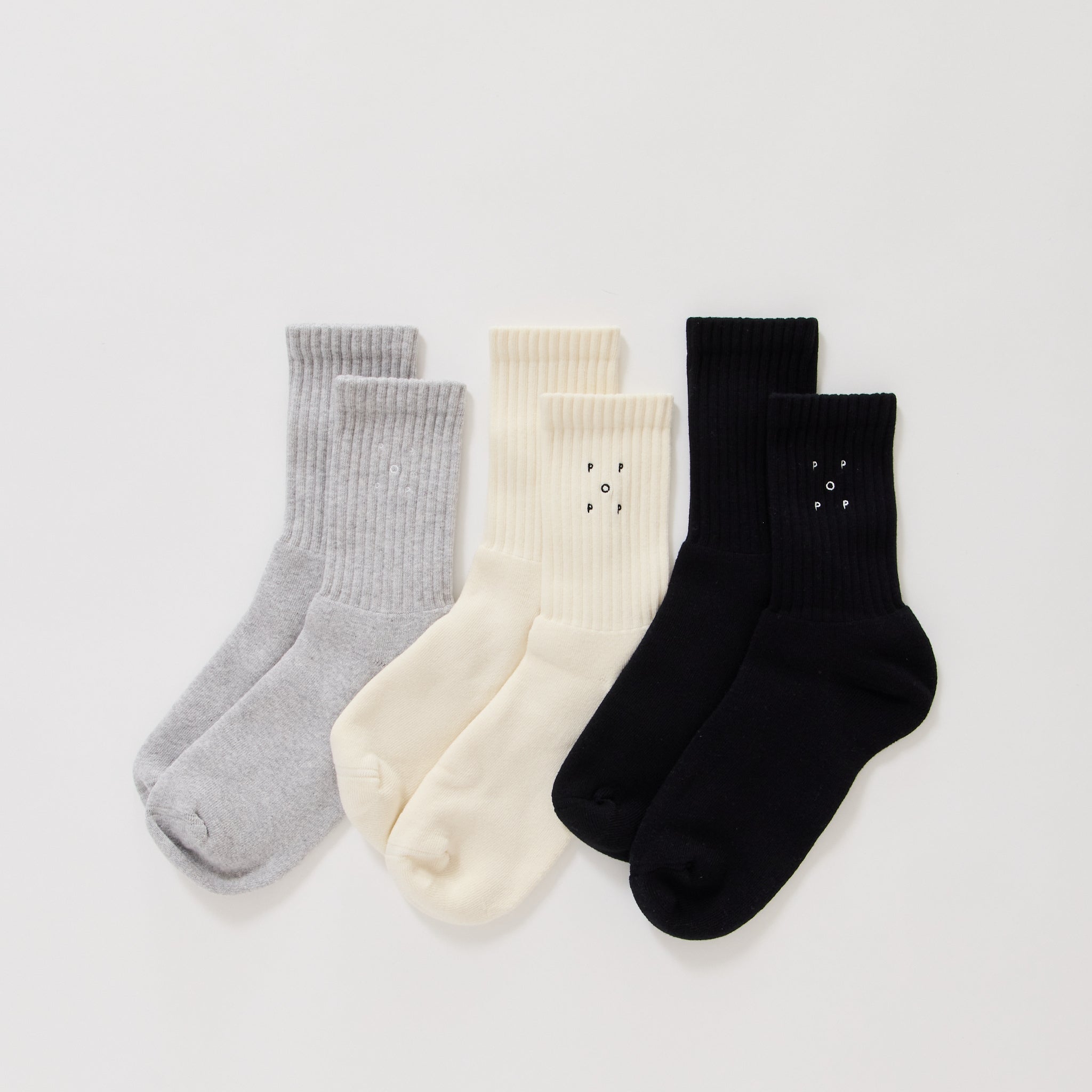 Socks 3-Pack Black/Off White/Grey