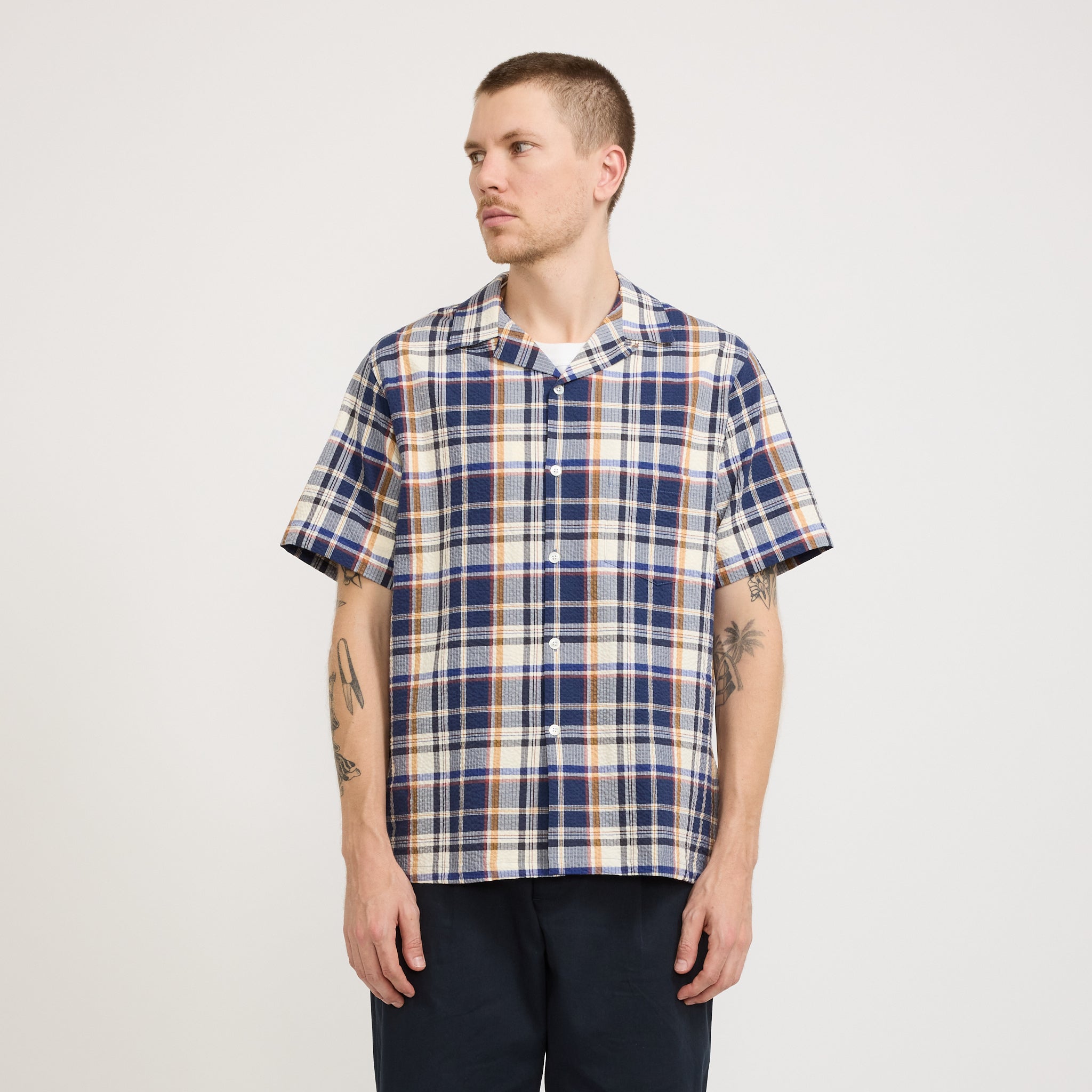 Portuguese Flannel | Prainha Shirt Blue | Maplestore