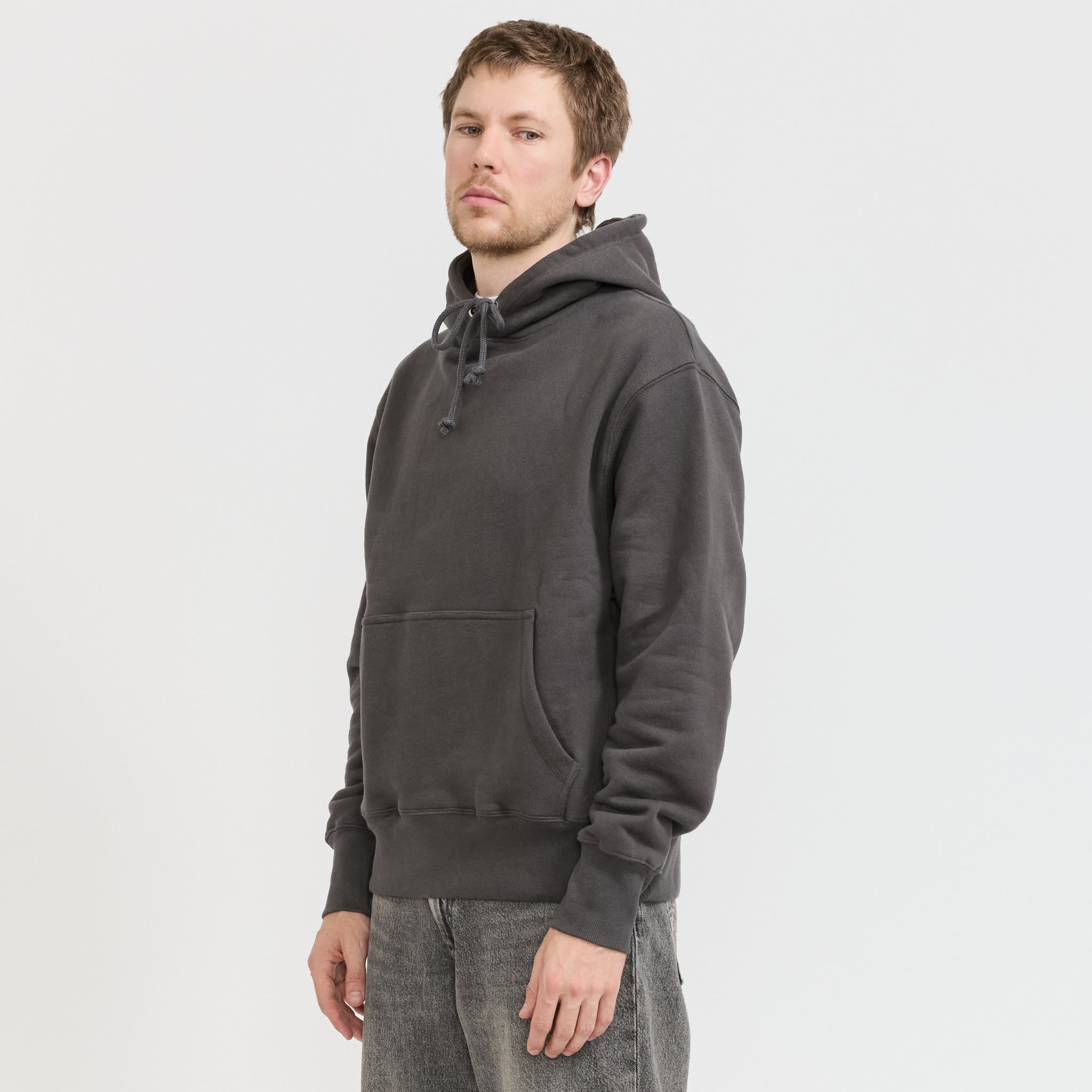 Power Goods | Loopback Hoodie Washed Black | Maplestore