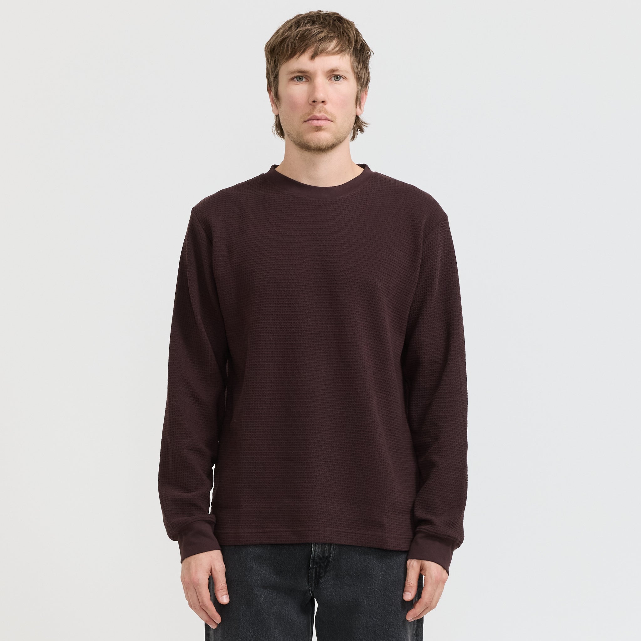 Power Goods Thermal Waffle LS Tee Coffee | Maplestore