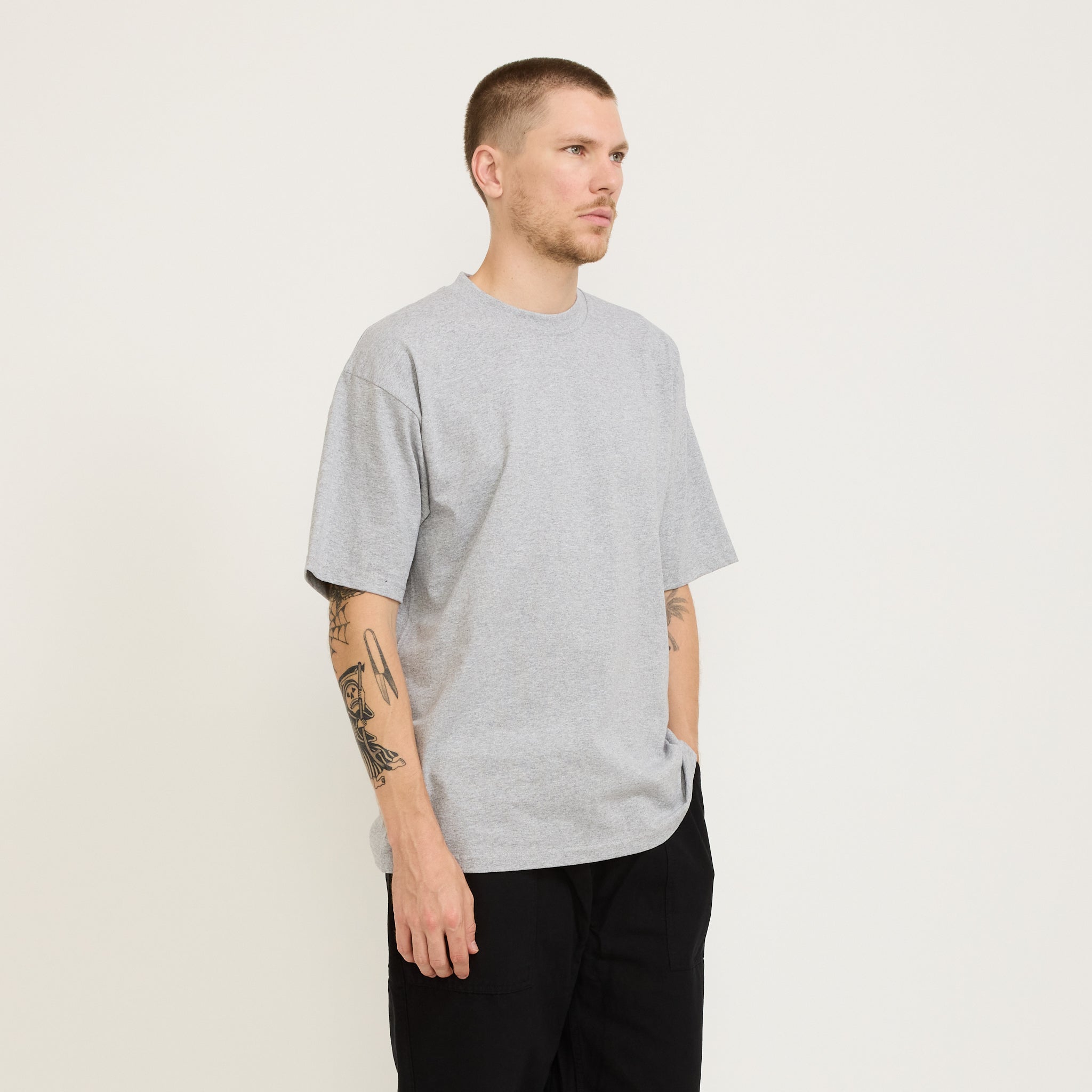 Pro Club | Heavyweight S/S Tee Heather Grey | Maplestore