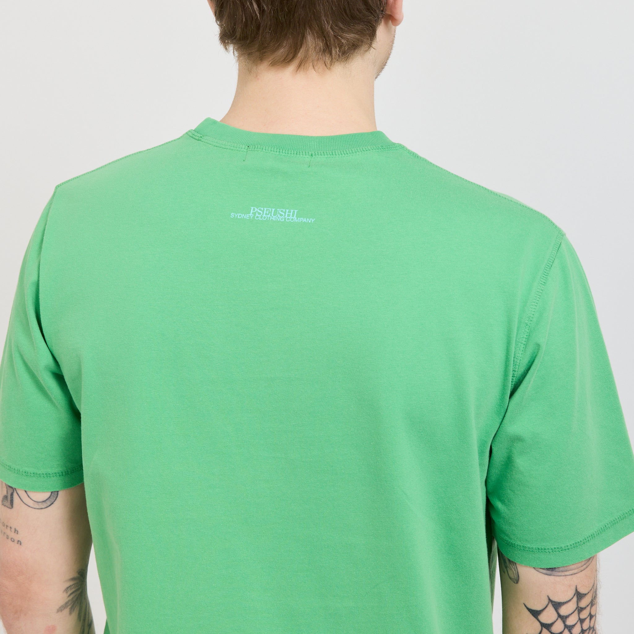 Pseushi | Coverstitch Tee Green | Maplestore