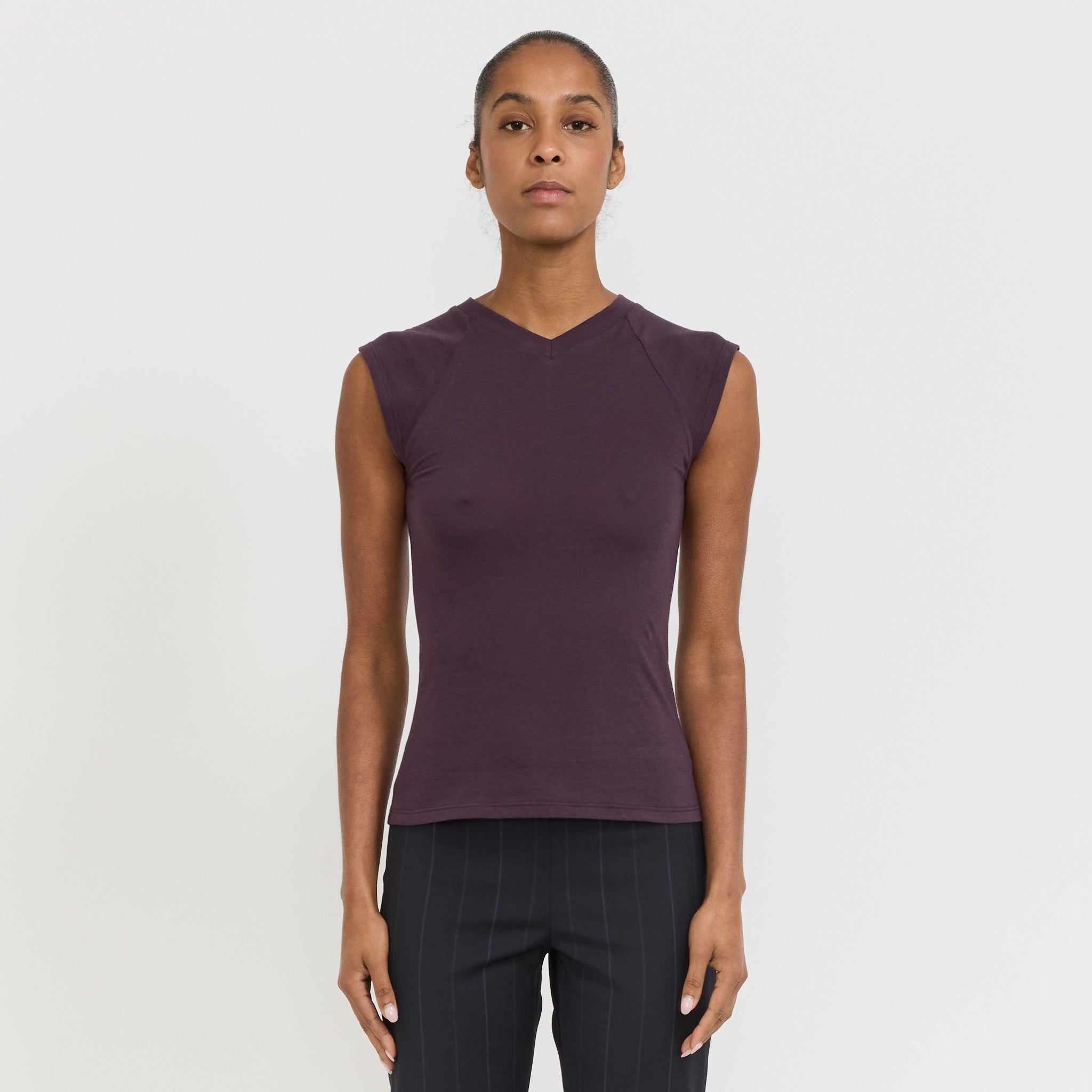 Beam V-Neck tee Purple