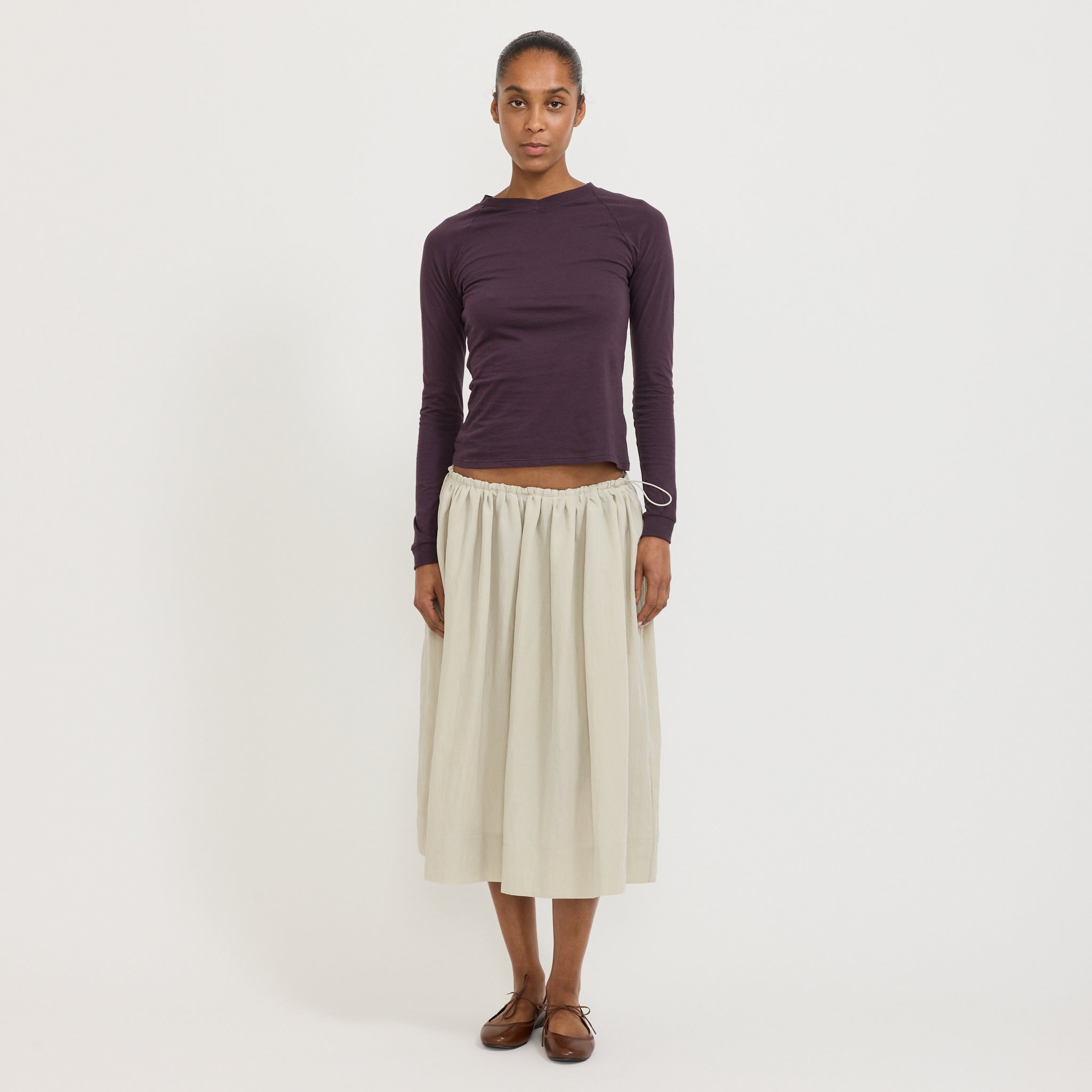 Beam V-Neck Top Purple