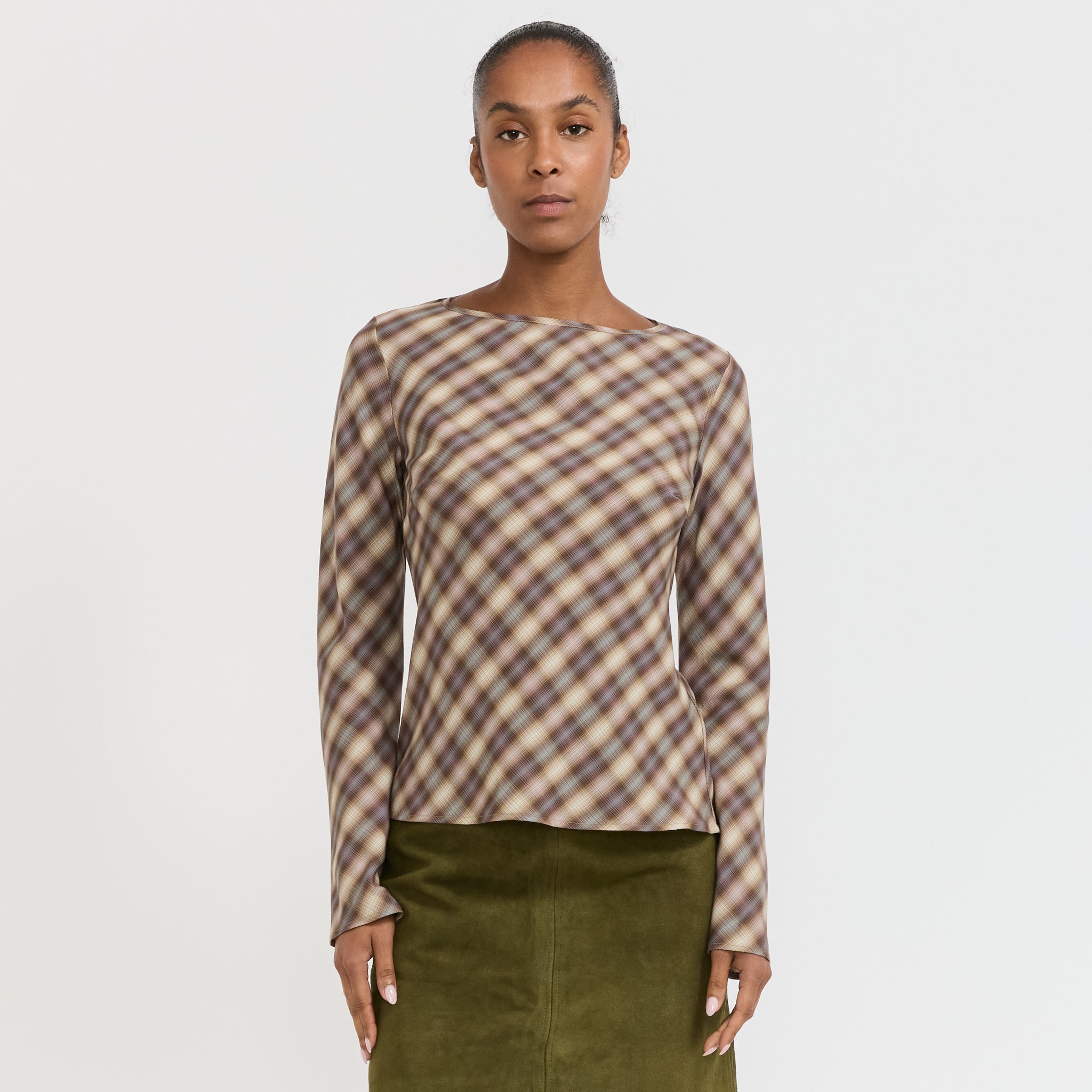 Permanent Vacation | Enmesh Top Blur Check | Maplestore