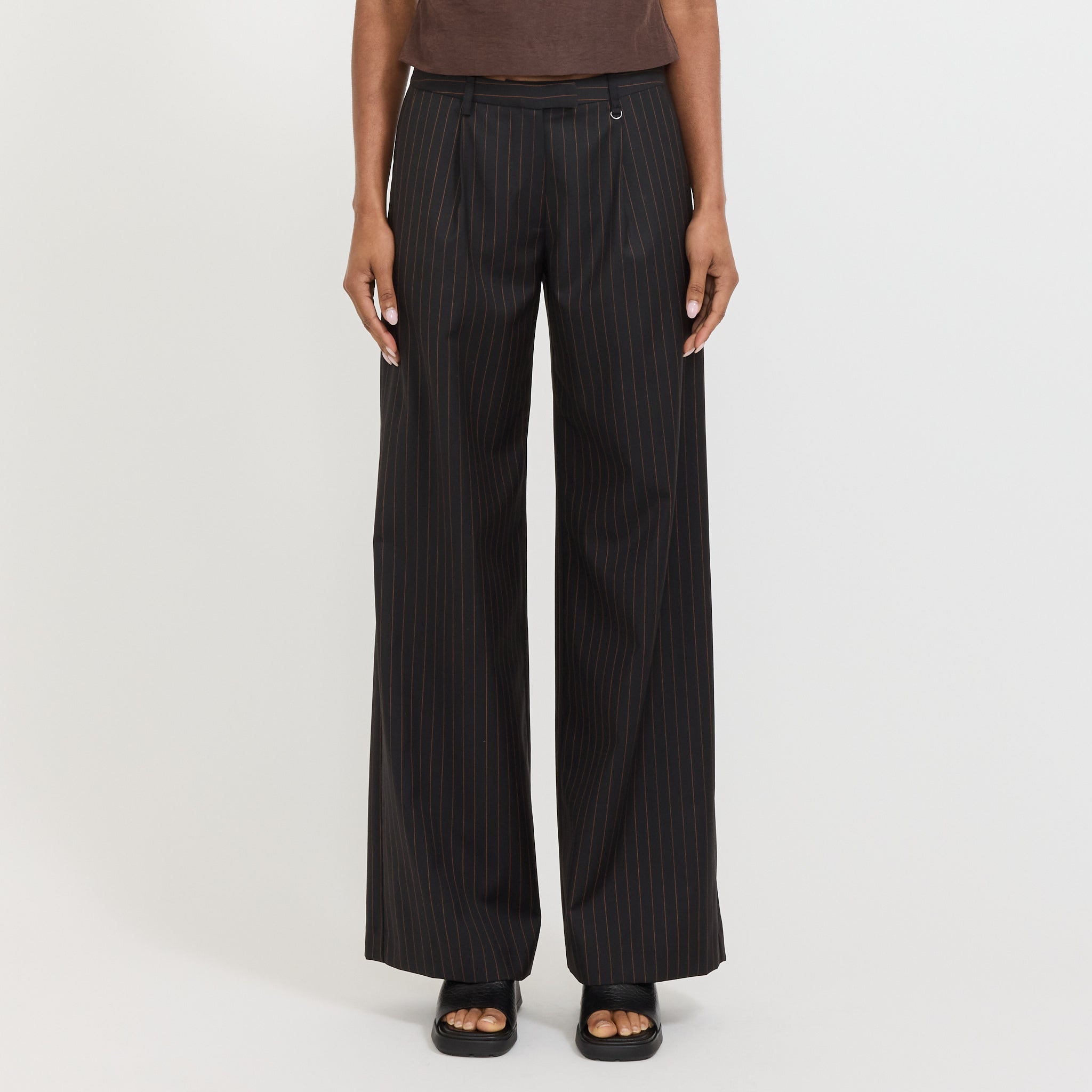 Spatial Trouser Black Pinstripe