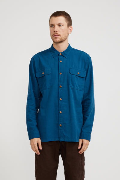 Patagonia | L/S Organic Cotton Midweight Fjord Flannel Shirt Lagom Blue | Maplestore